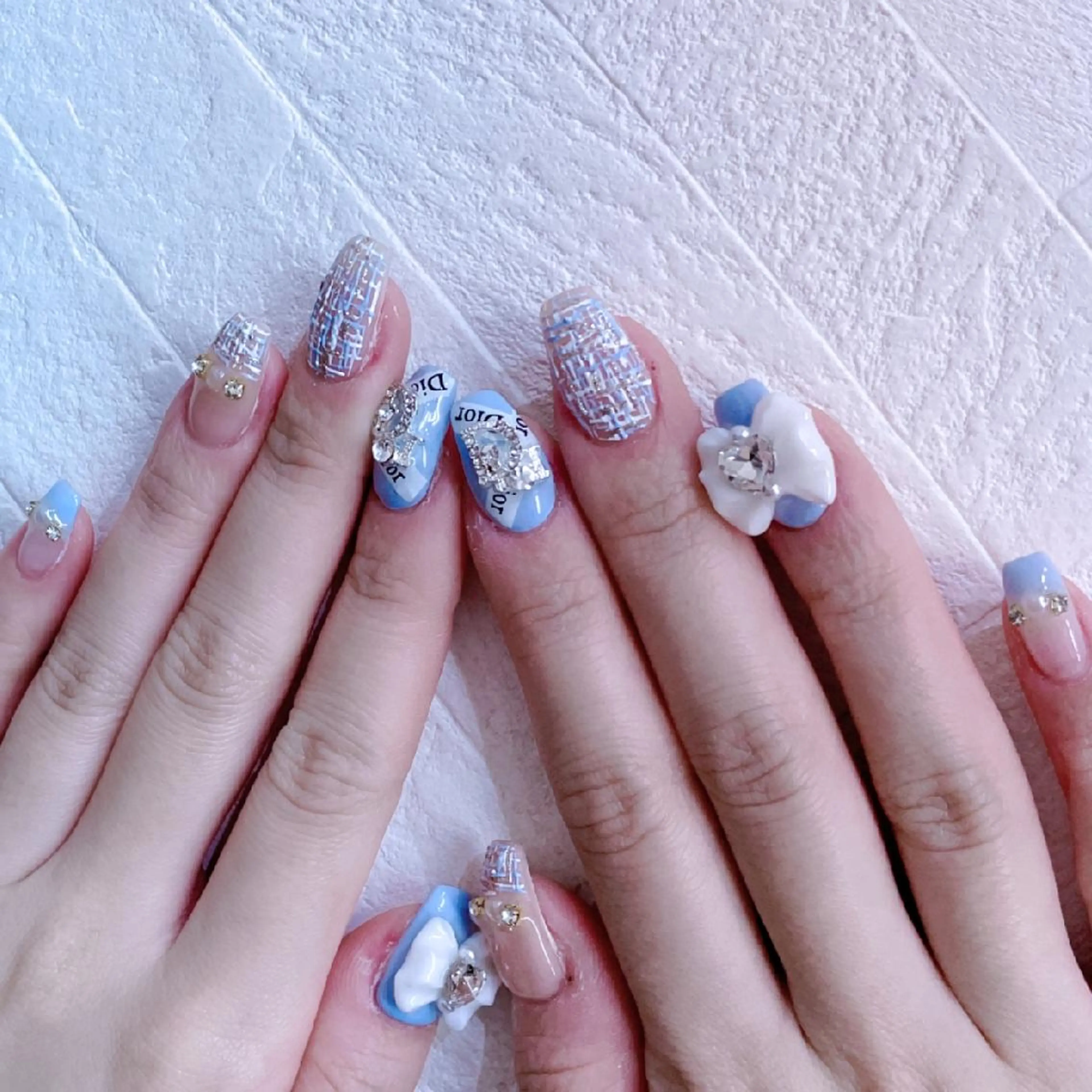 ネイル ハート 韓国ネイル 夏ネイル ワンホンネイル MELODY BEAUTY SALON所属・Melody  スカルプ専門店のネイルデザイン