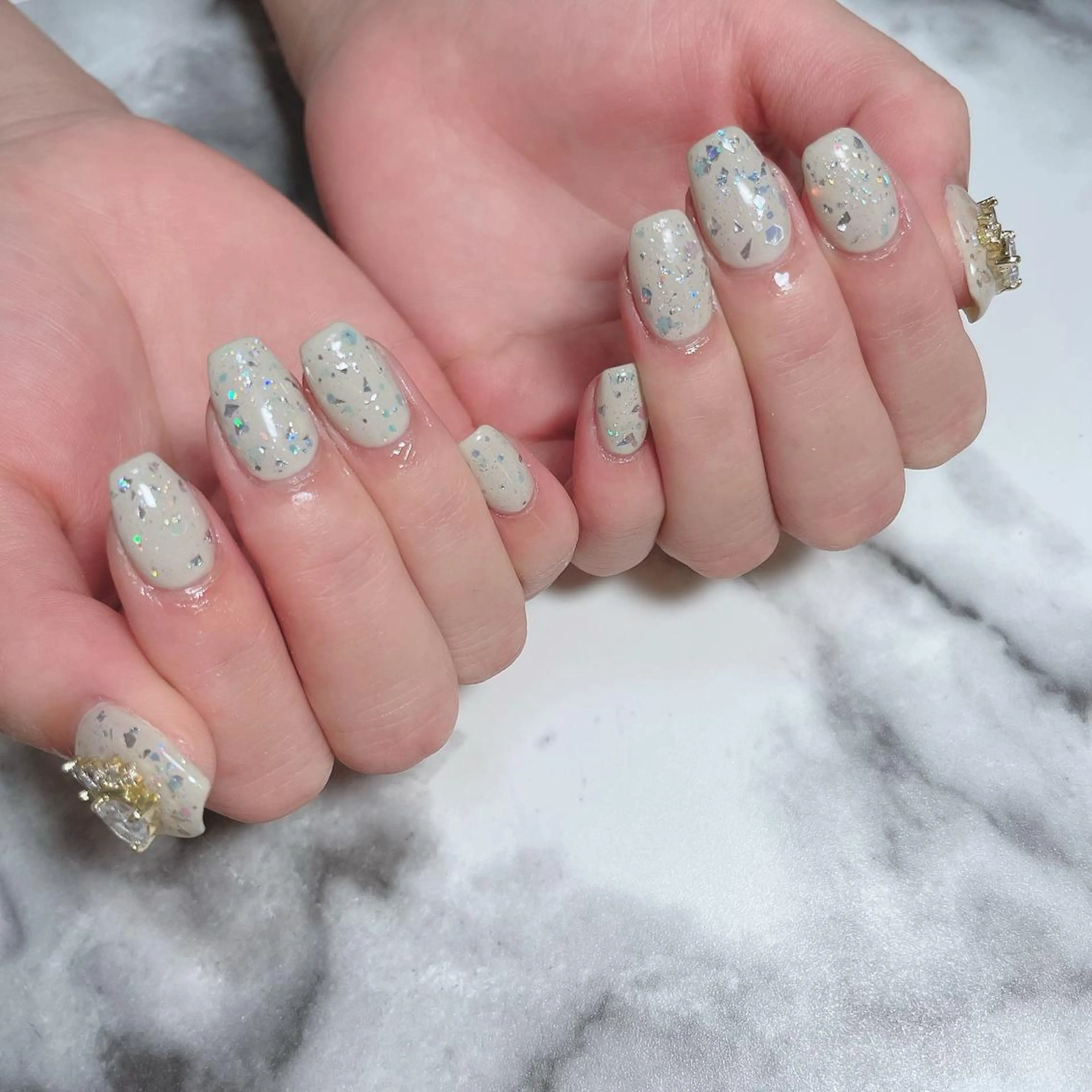 ネイル ラメ(グリッター) ハンドネイル Kayo nailのネイルデザイン