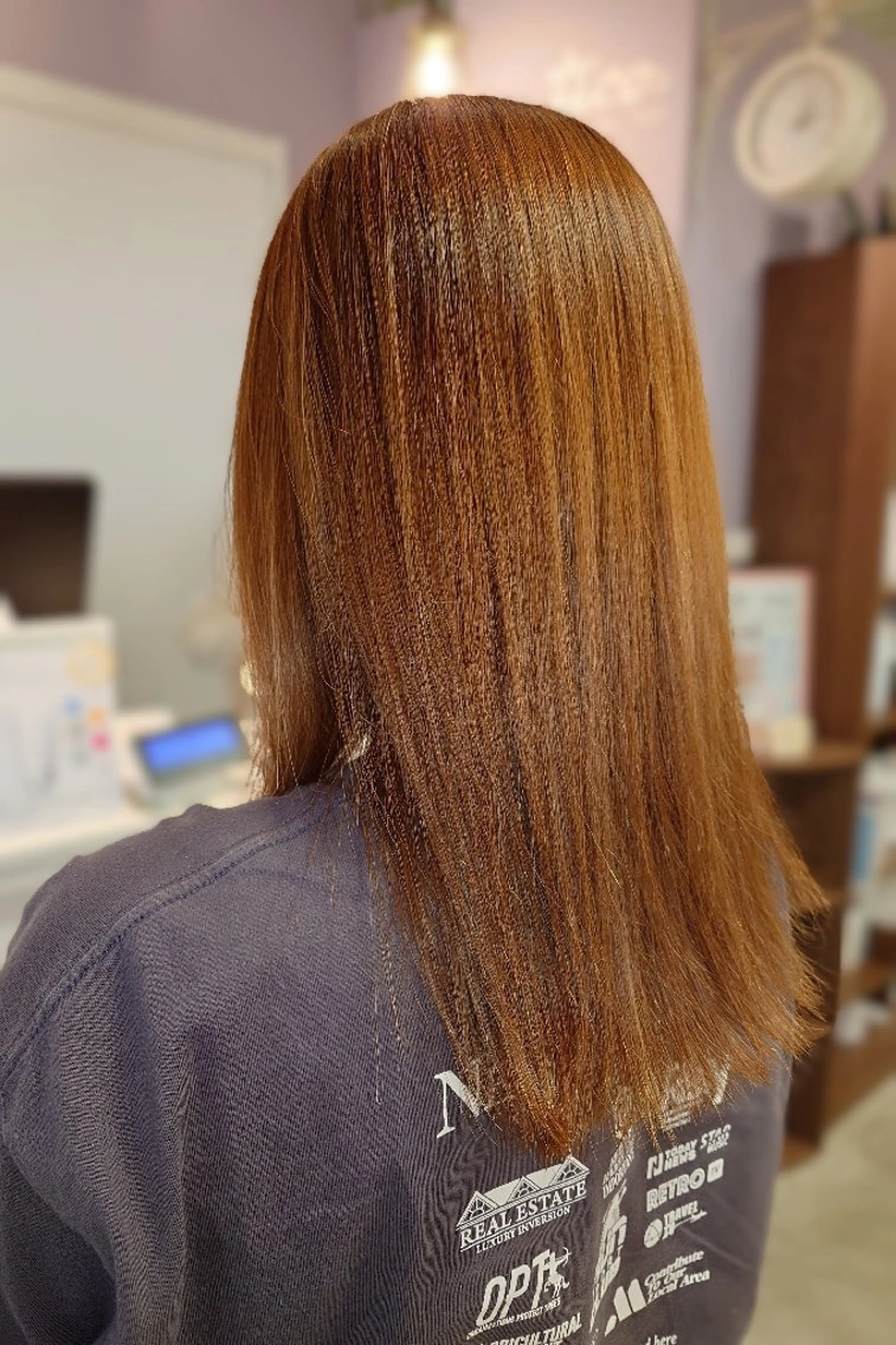 セミロング 酸性ストレート 縮毛矯正 tico 🌱shiori🌱のヘアスタイル