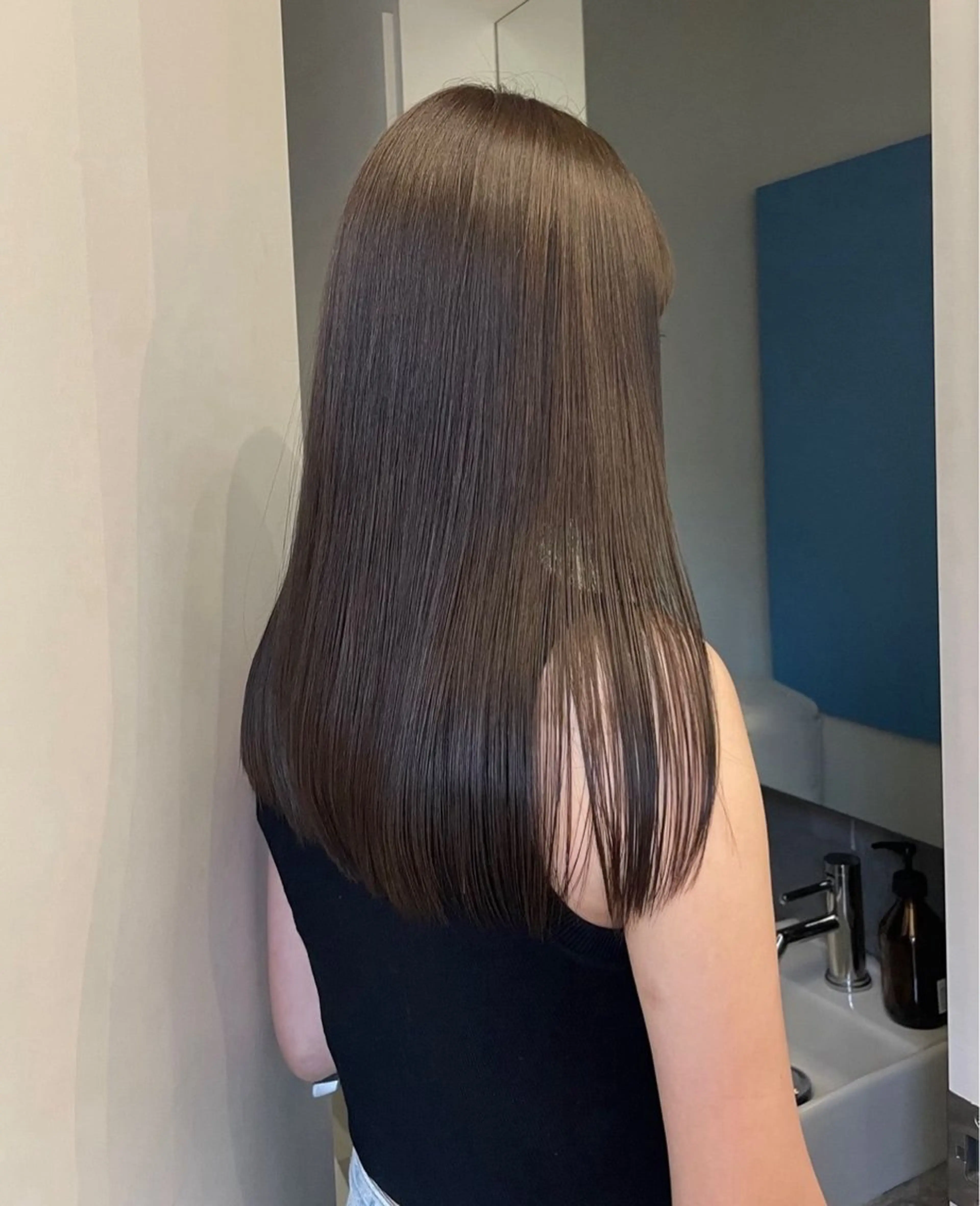 ロング カラー ブリーチ グレージュ ブリーチなしカラー カット ヘアカラー トリートメント 原宿/パーマ 🧺ユウマのヘアスタイル