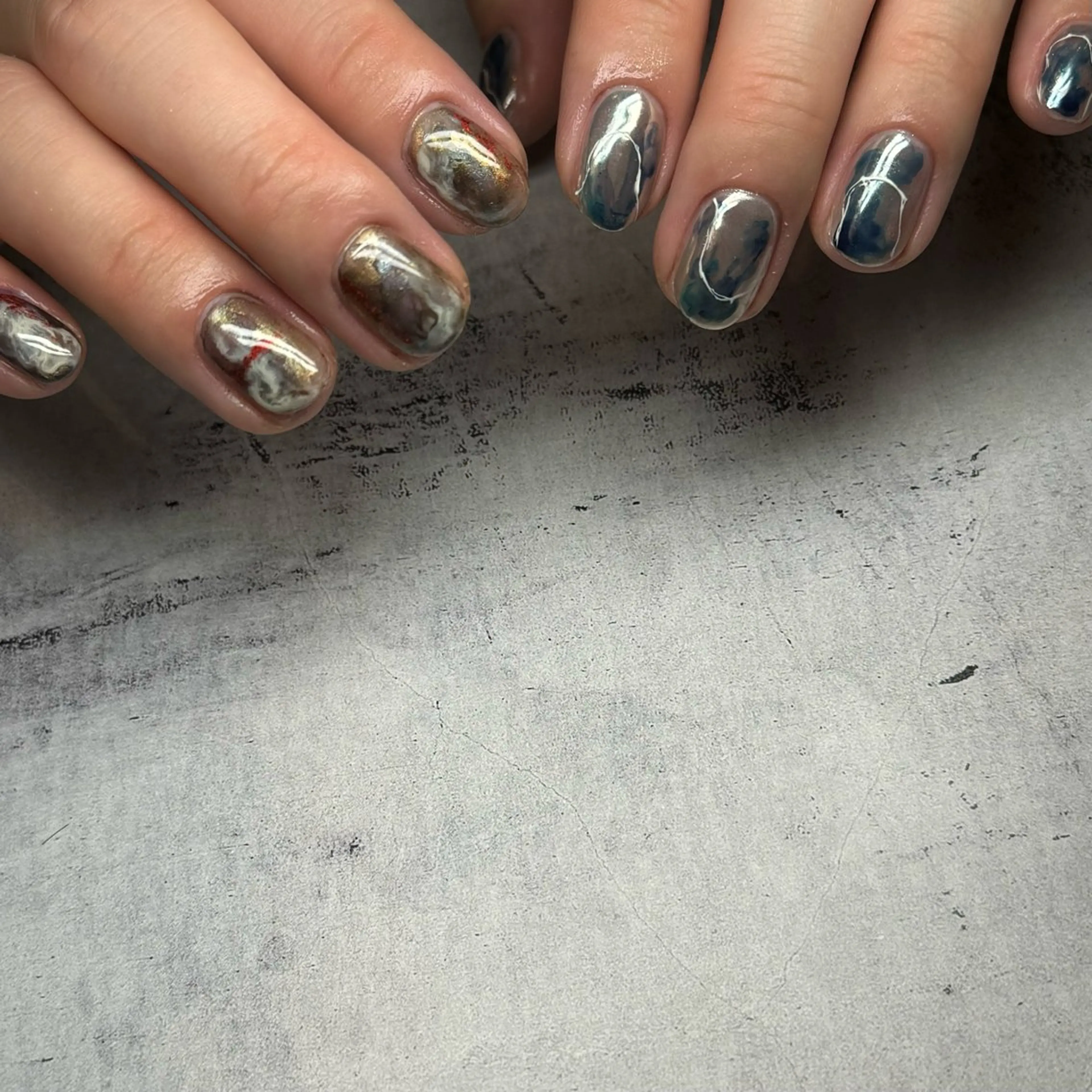 ネイル ニュアンスネイル ハンドネイル 𝐫𝐚𝐢 𝐧𝐚𝐢𝐥のネイルデザイン