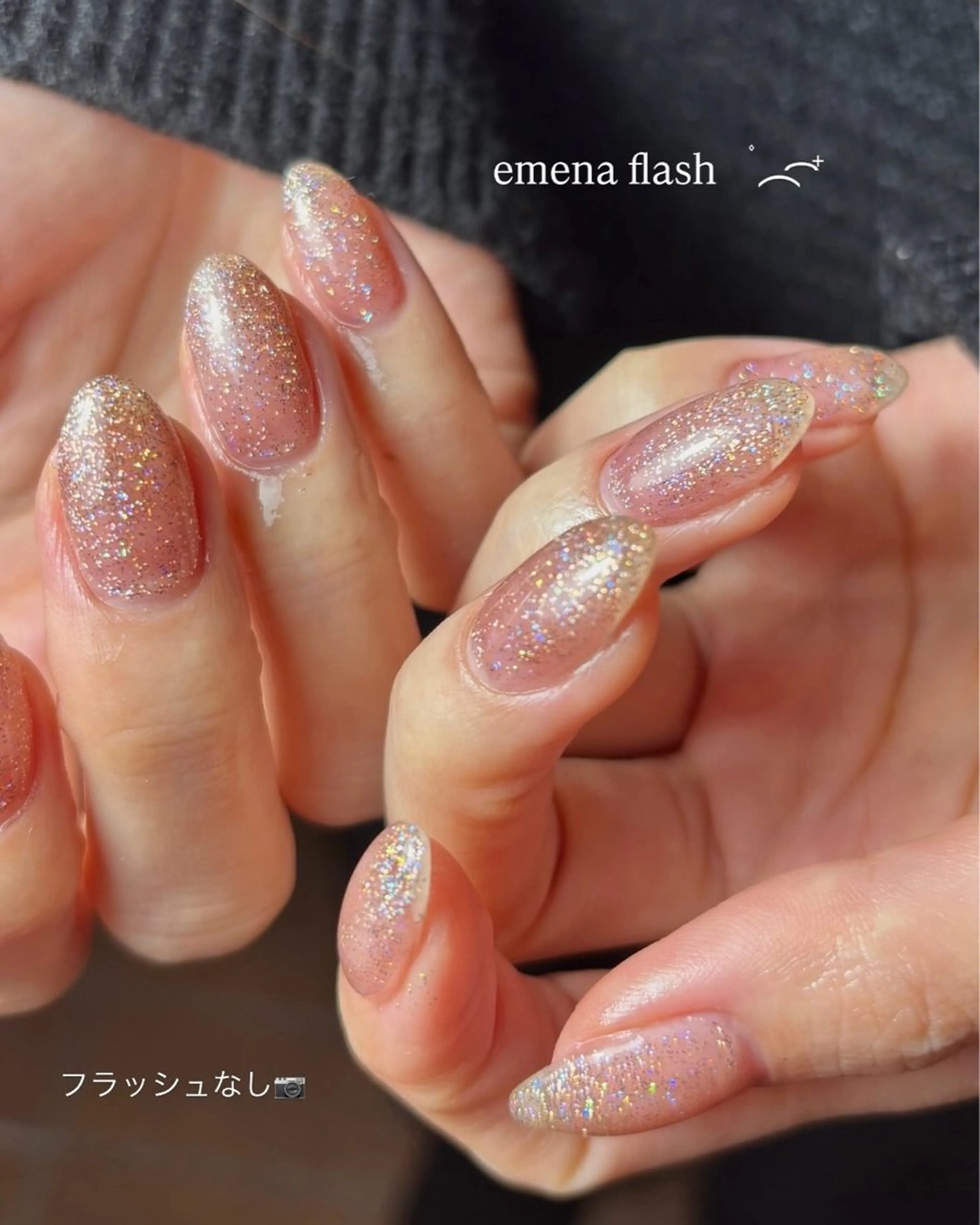 ネイル フラッシュネイル キラキラネイル ラメ(グリッター) ワンカラーネイル ハンドネイル Ballie/ Mizukiのネイルデザイン
