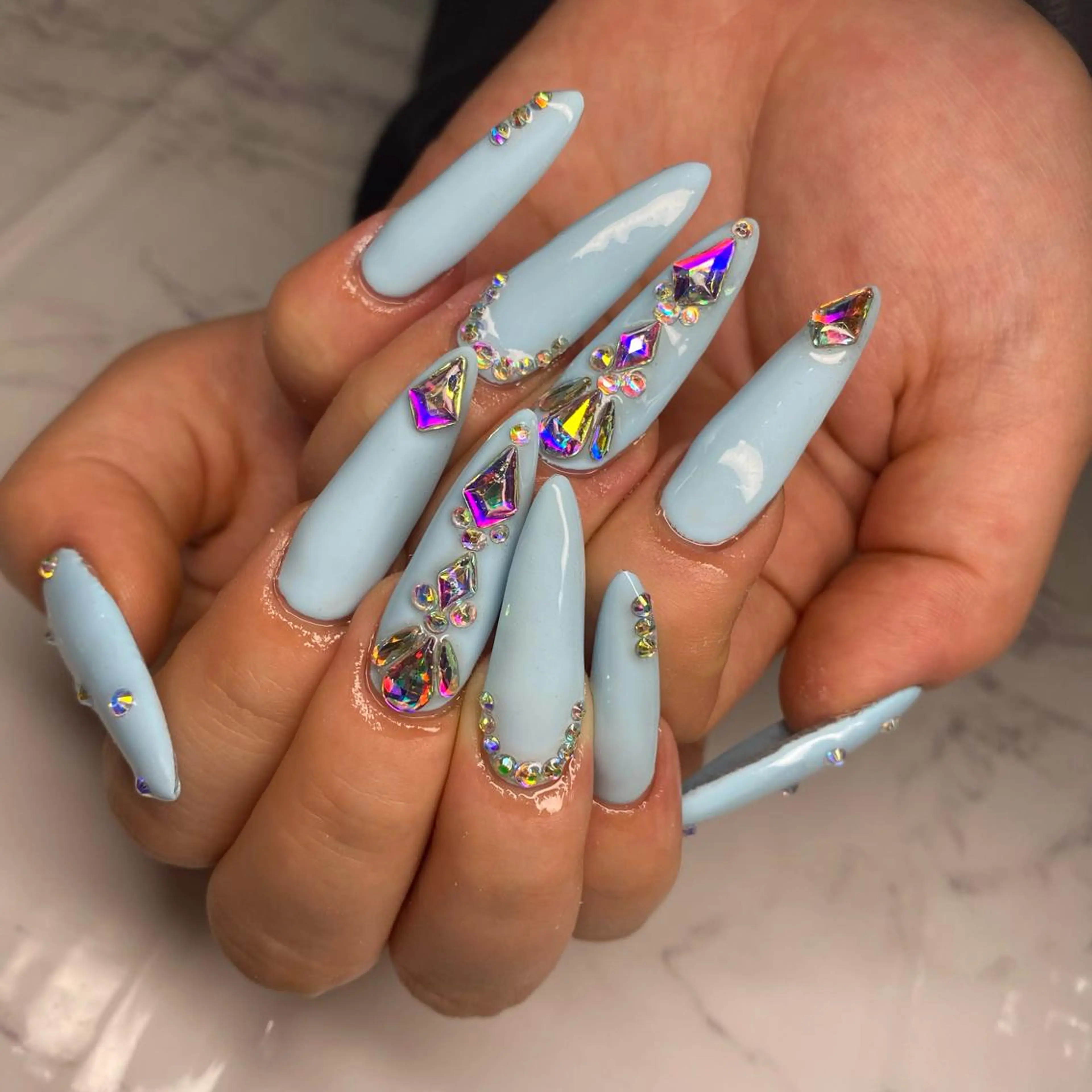 ロング ネイル ハンドネイル nail salon azuのネイルデザイン