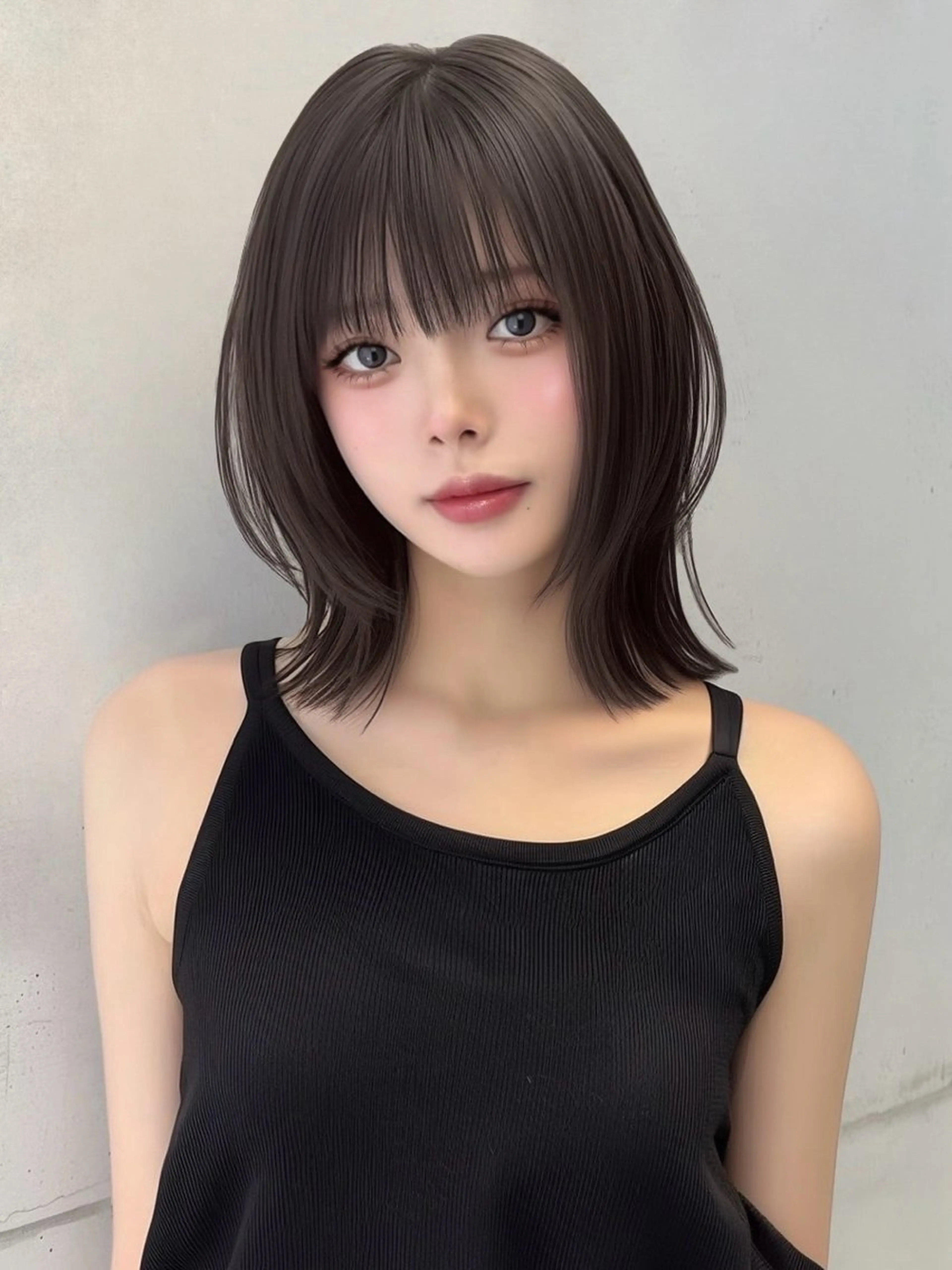 ミディアム 似合わせカット カット ヘアカラー トリートメント 渋谷韓国ヘア🇰🇷 SAYAKA🩶ᩚのヘアスタイル