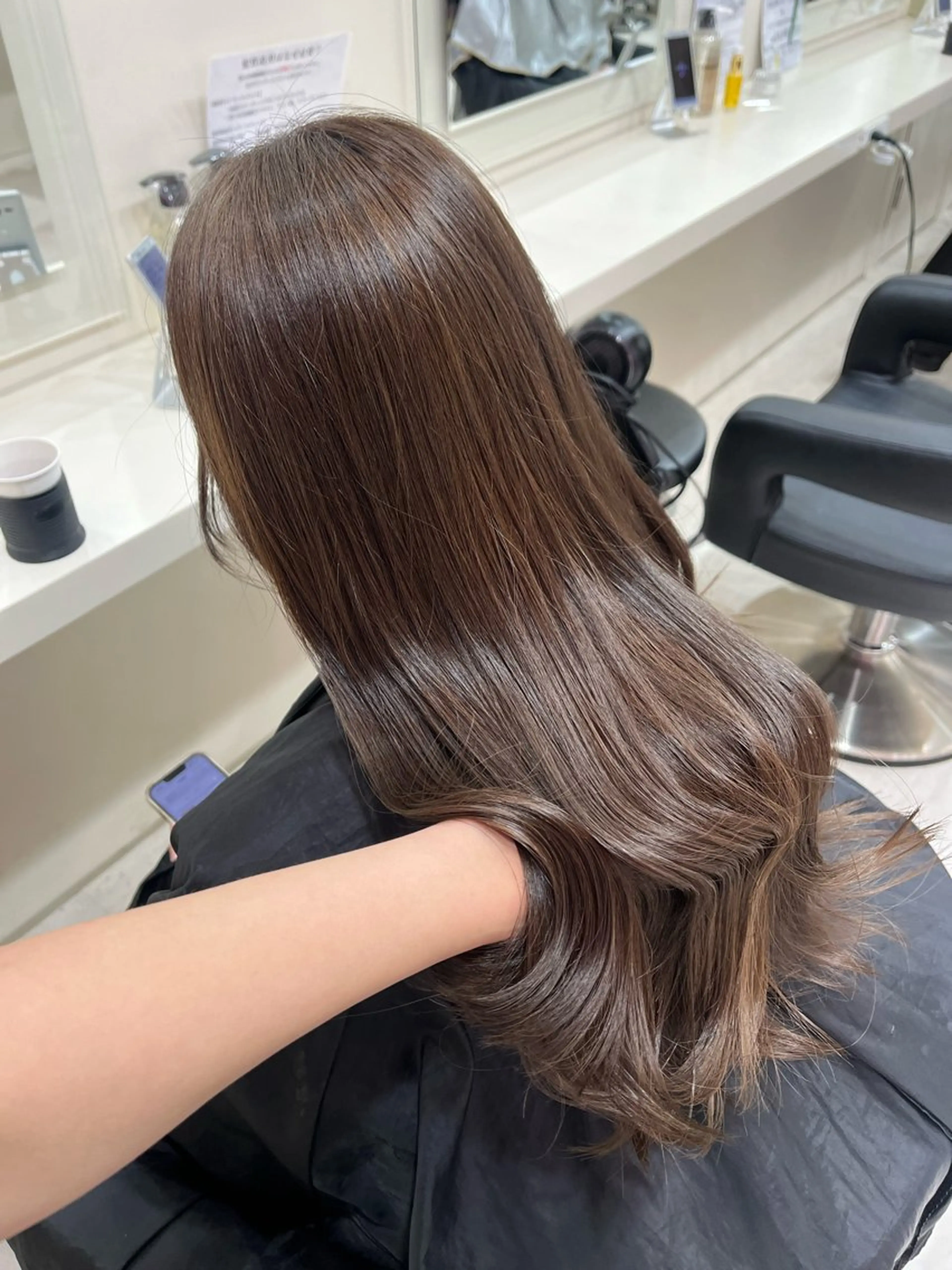 ロング カラー ブラウンカラー マロンブラウン 大人上品ベージュ 🎀HARUNAのヘアスタイル