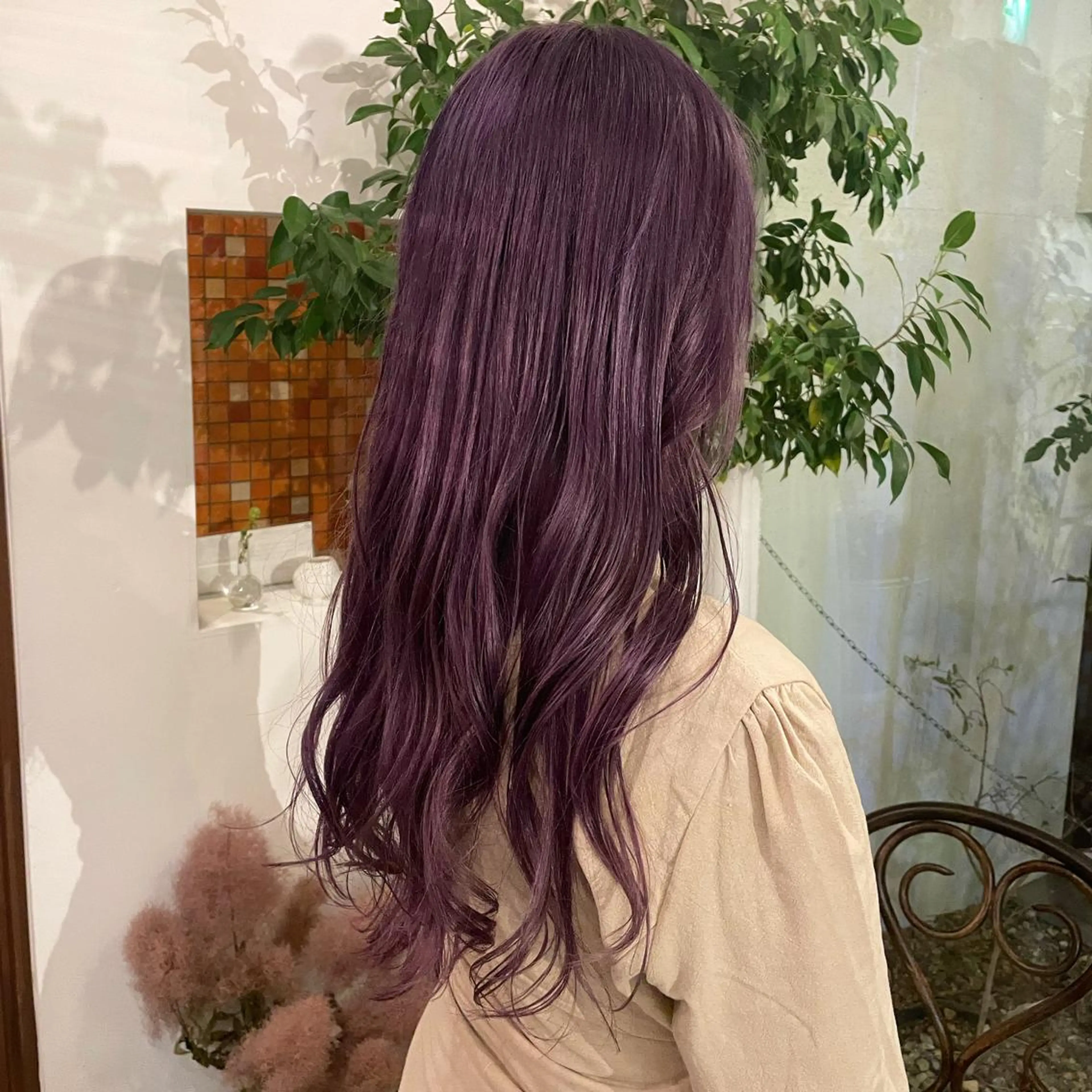 ロング カラー パープルカラー hairsalon necco所属・谷澤 朋佳のヘアスタイル