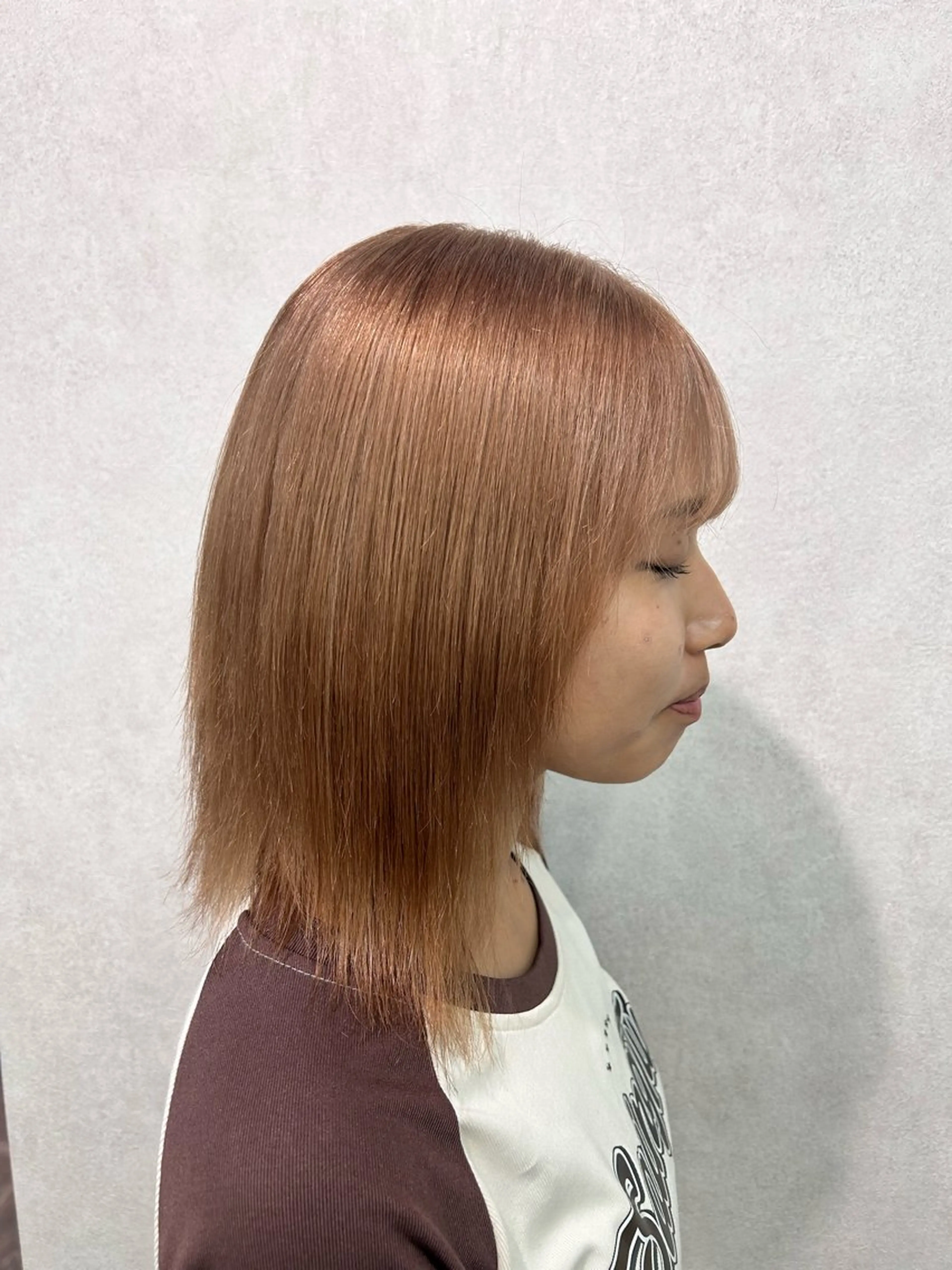 ミディアム ヘアカラー トリートメント エクステ/心斎橋/ ハイトーン/ミサキのヘアスタイル