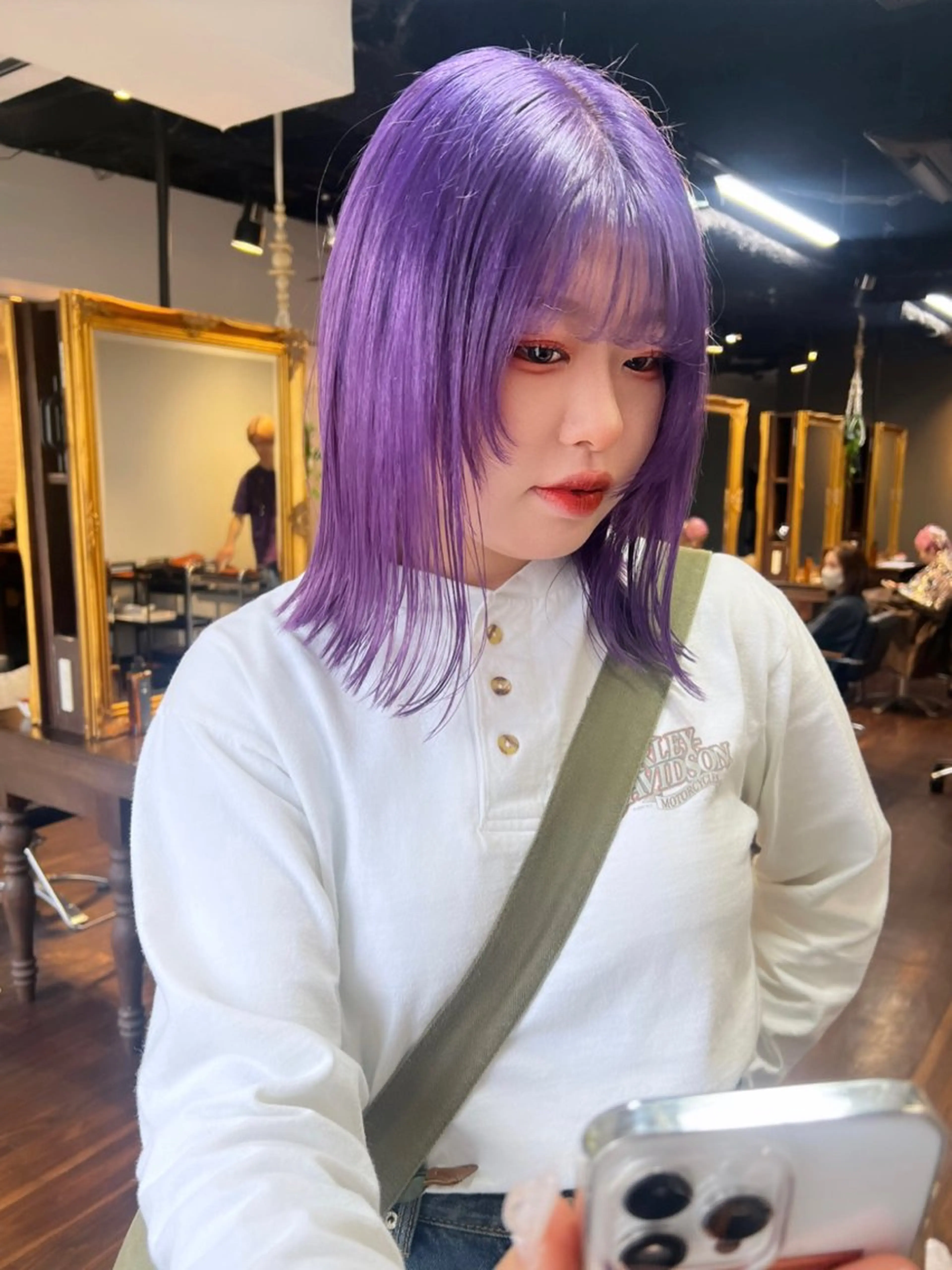 ミディアム カラー ブリーチ ケアブリーチ 透明感カラー デザインカラー ダブルカラー nendo_hair所属・ハイトーン/ブリーチ レイヤーsonokaのヘアスタイル