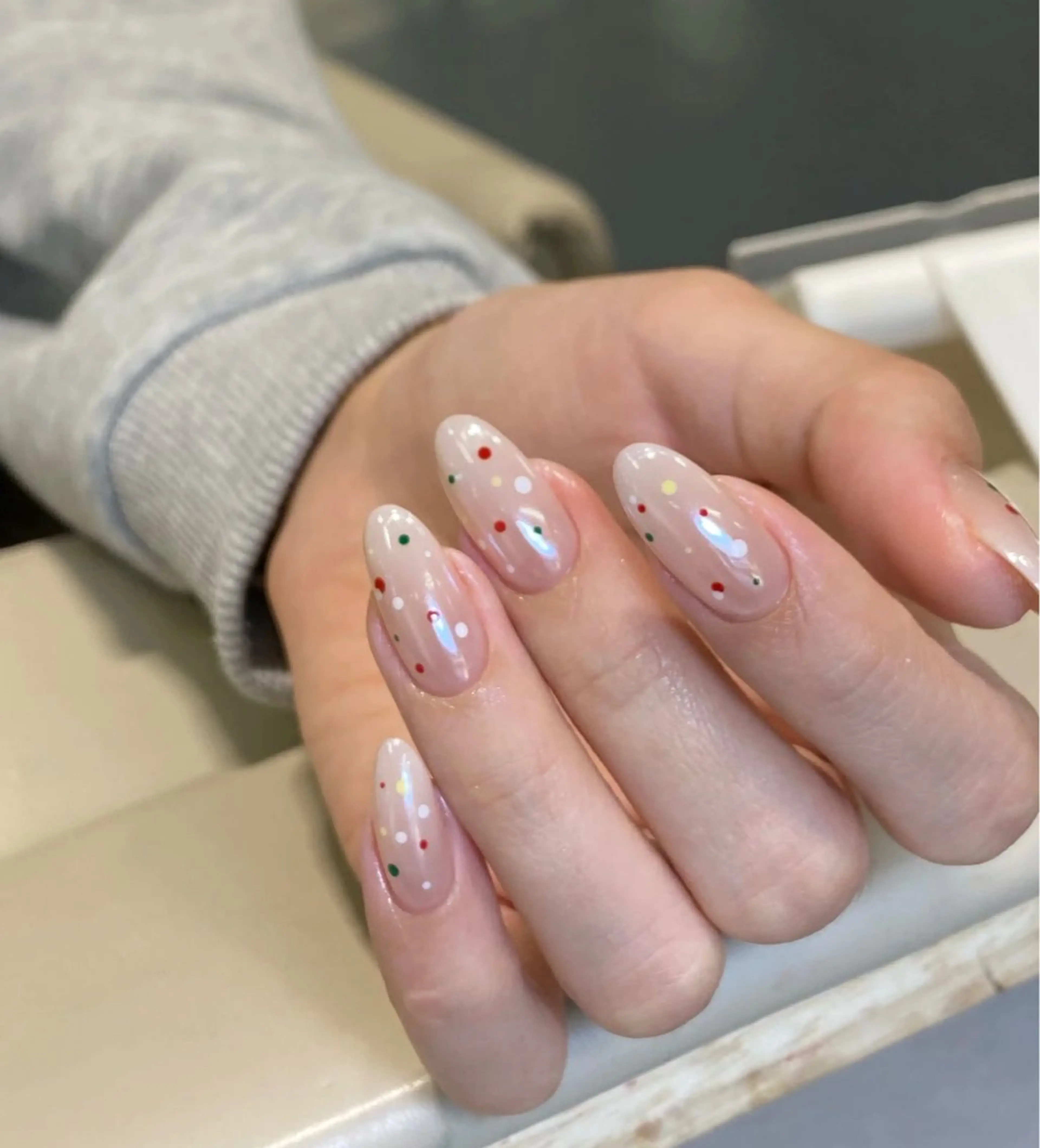 ネイル アートネイル オーロラネイル チークネイル フレンチネイル ガラスフレンチ ハンドネイル 🎀🎀YooLi Nail Salonのネイルデザイン