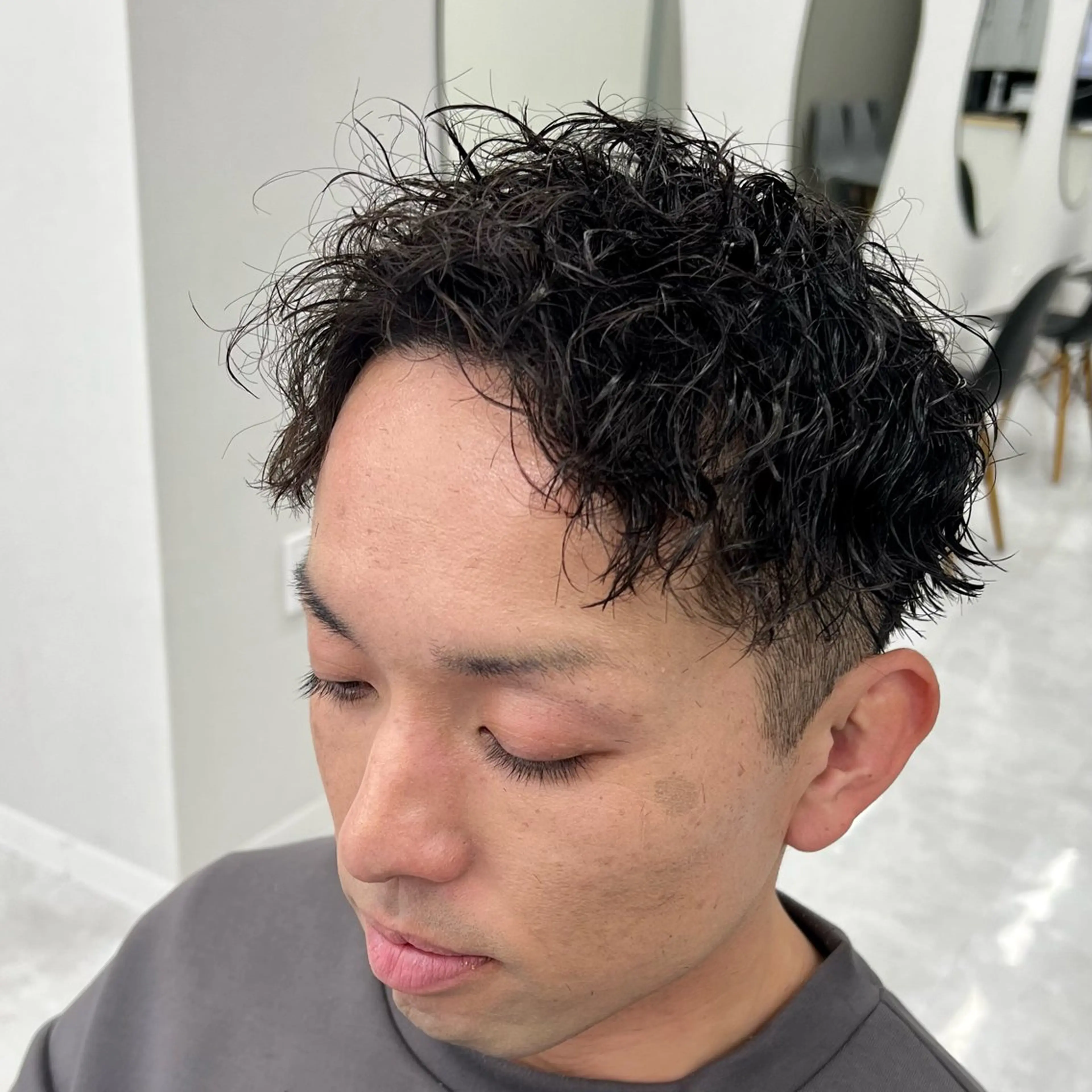 ショート パーマ メンズ カット パーマ メンズカット/波巻き TAKUMAのヘアスタイル