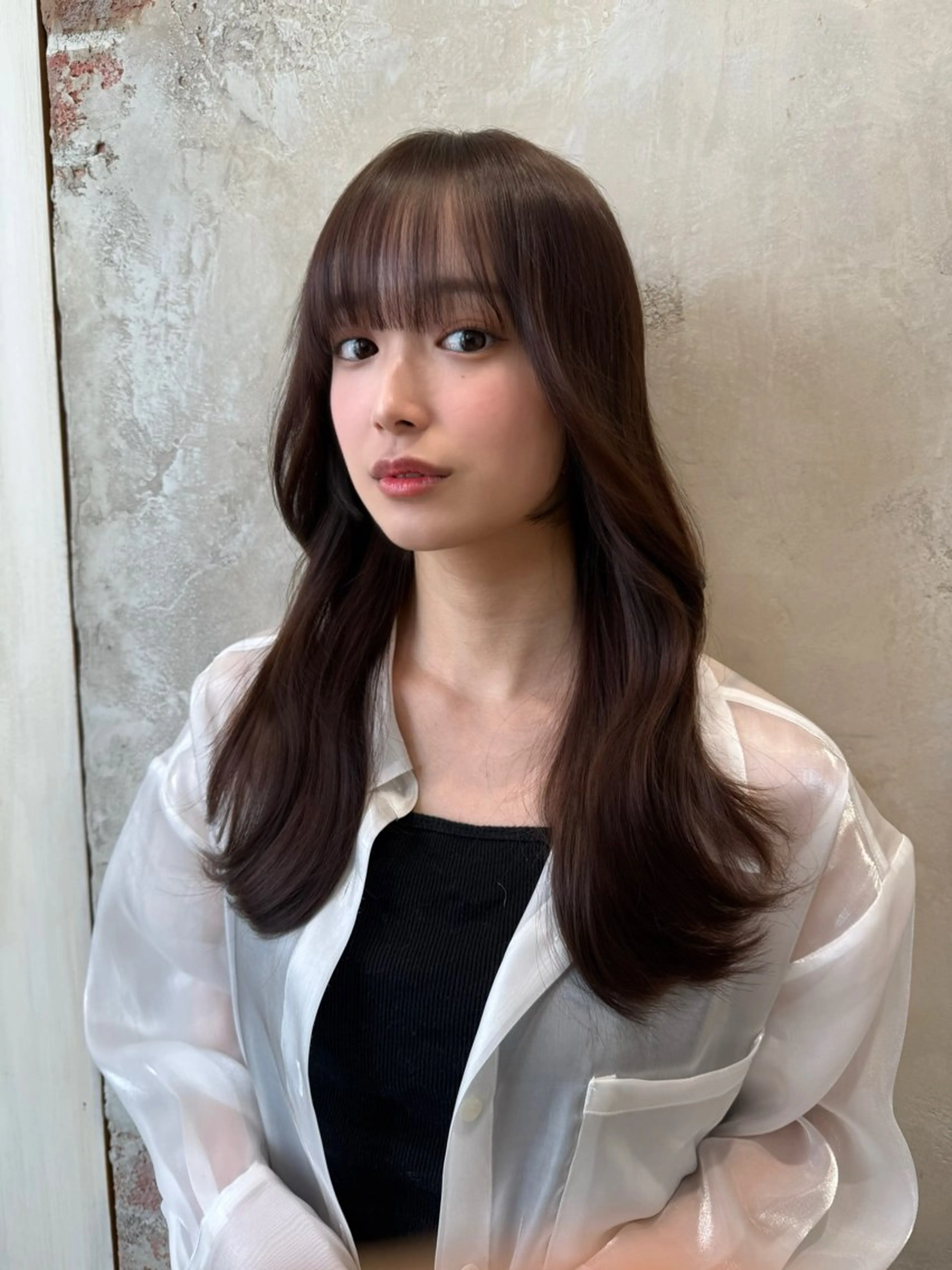 ロング カラー カット ヘアカラー トリートメント ヘッドスパ 石戸谷　海斗/韓国 レイヤー/艶カラーのヘアスタイル