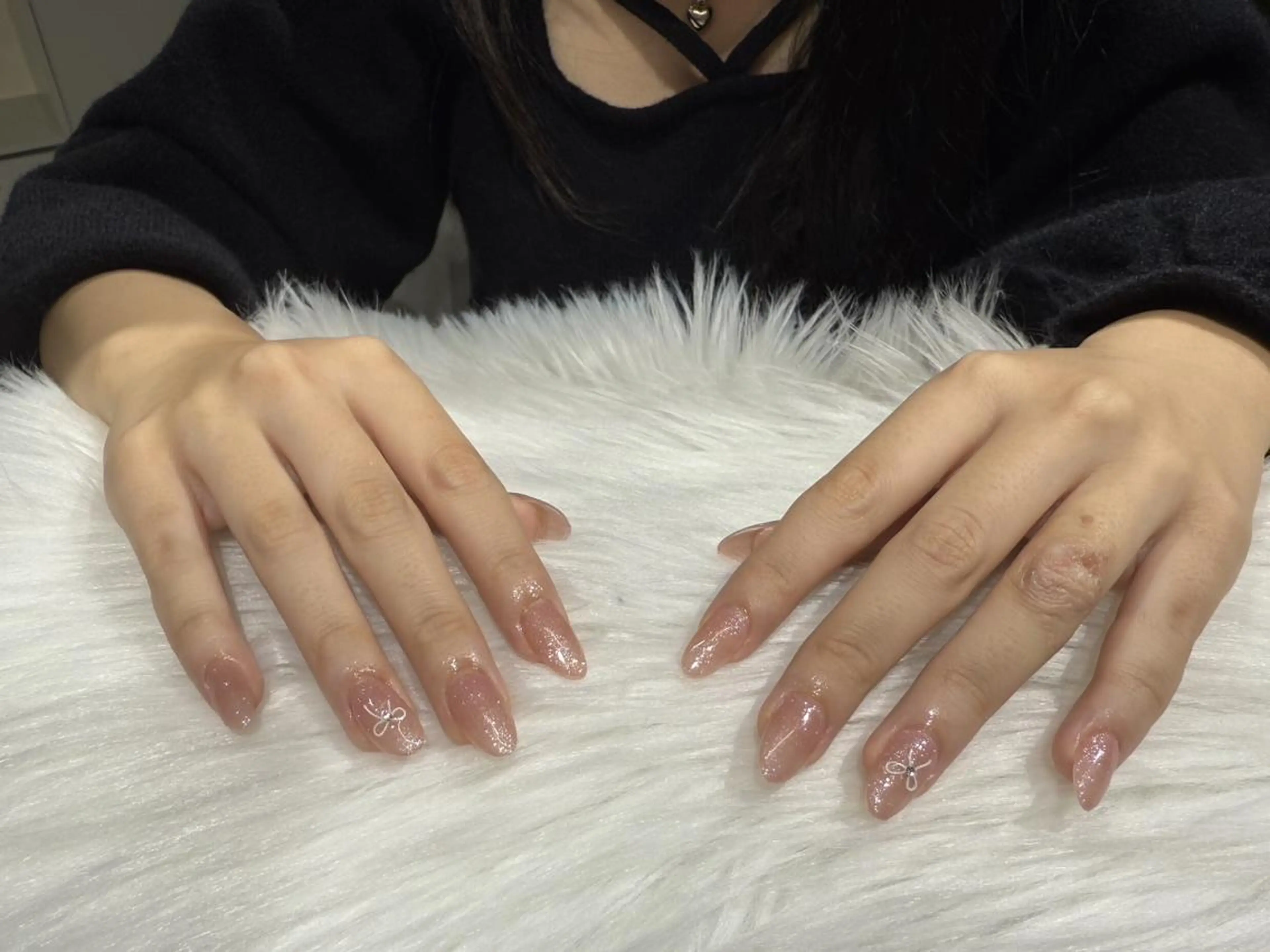 ネイル ラメ(グリッター) リボン Salon chou chou所属・chouchou renaのネイルデザイン