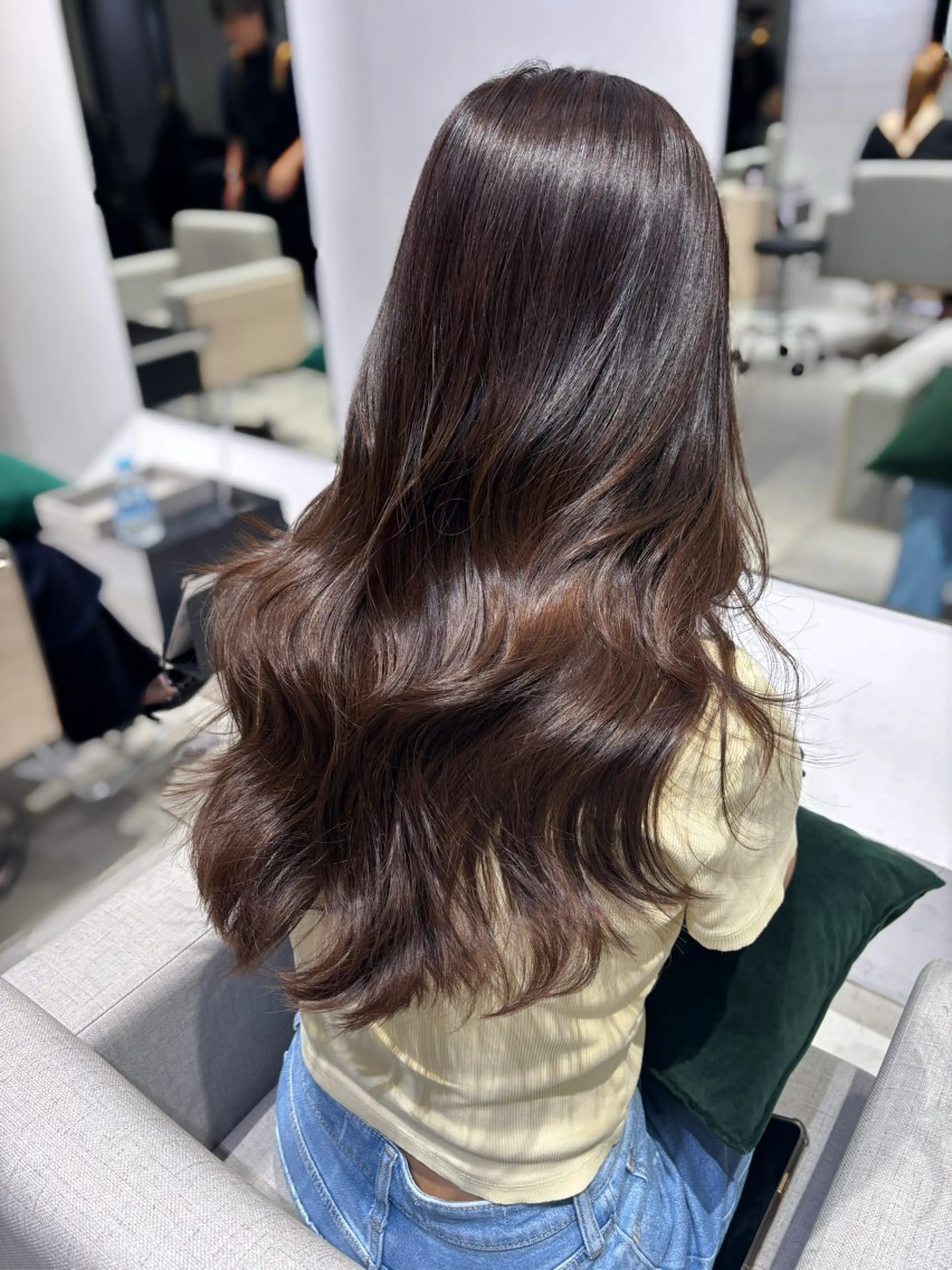 ロング カラー アッシュ アッシュブラウン ブリーチ ブラウンカラー ダークブラウン ヘアカラー トリートメント 銀座/髪質改善/韓国 カラー🍓原田侑依のヘアスタイル