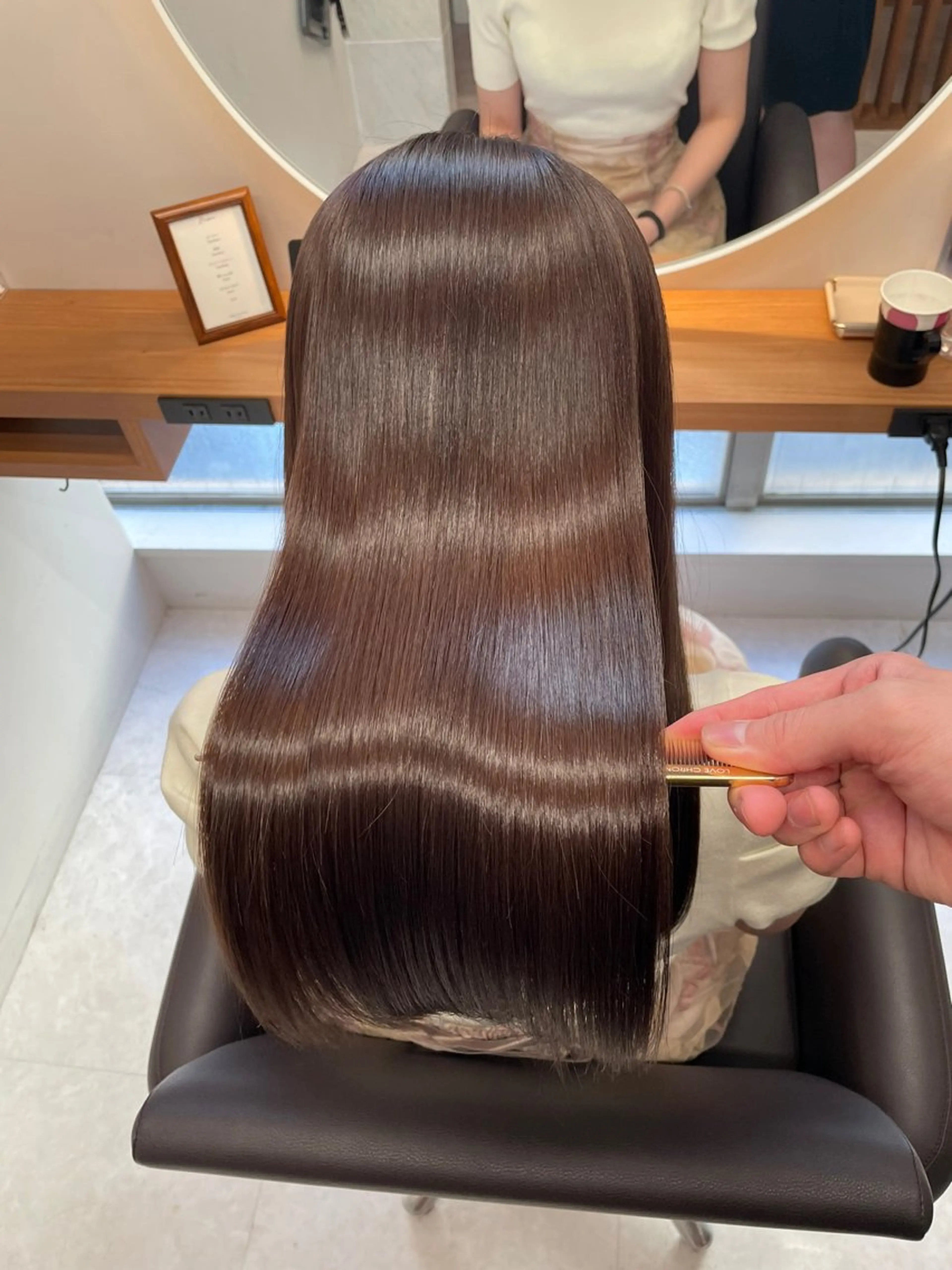 ロング カット 縮毛矯正 トリートメント youres hair恵比寿本店所属・✨髪質改善✨恵比寿 /美髪矯正/Renのヘアスタイル