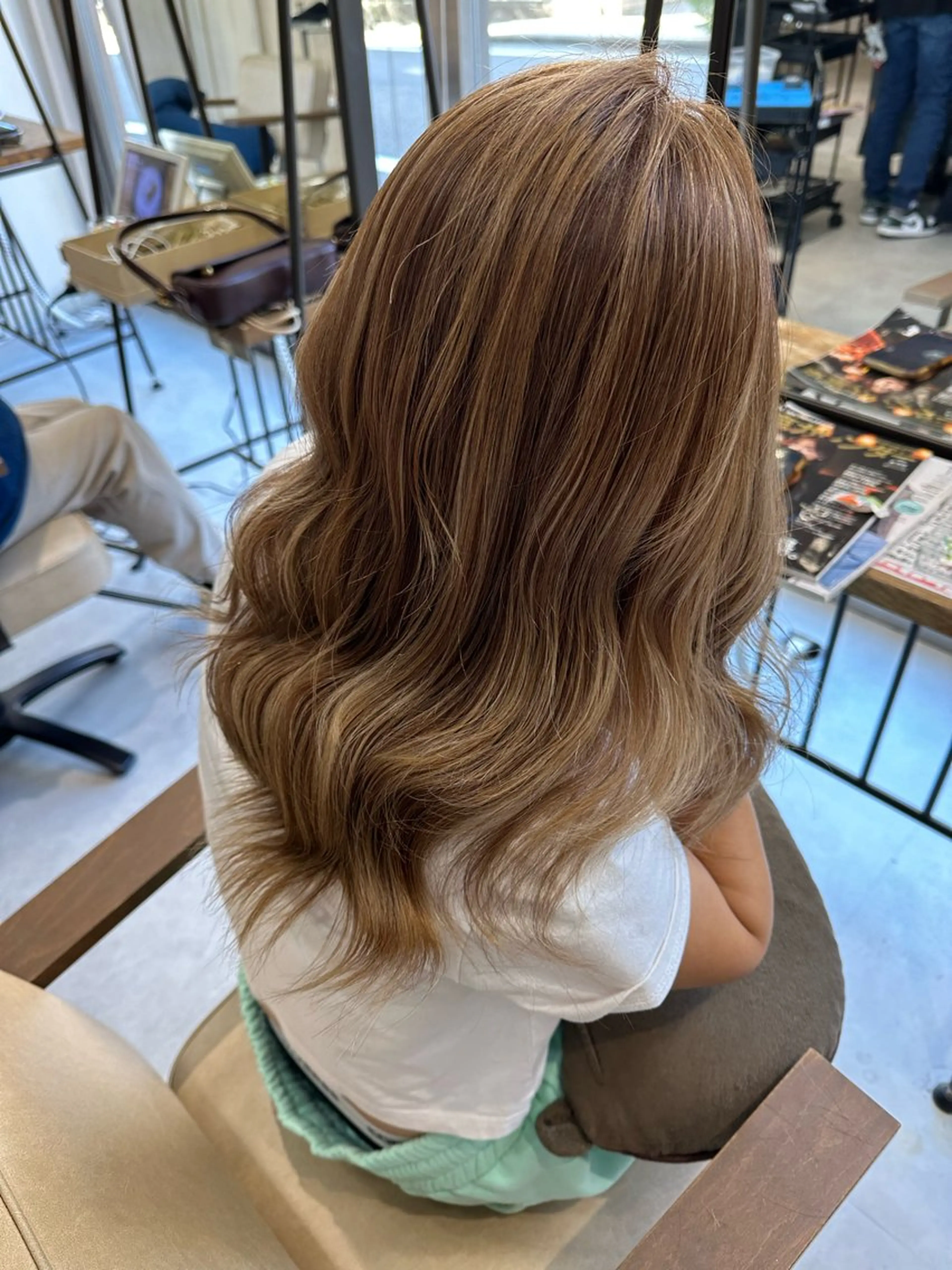 セミロング カラー 髪質改善AUSTIN登戸所属・野村 一花 / 暖色 カラー / Wカラーのヘアスタイル