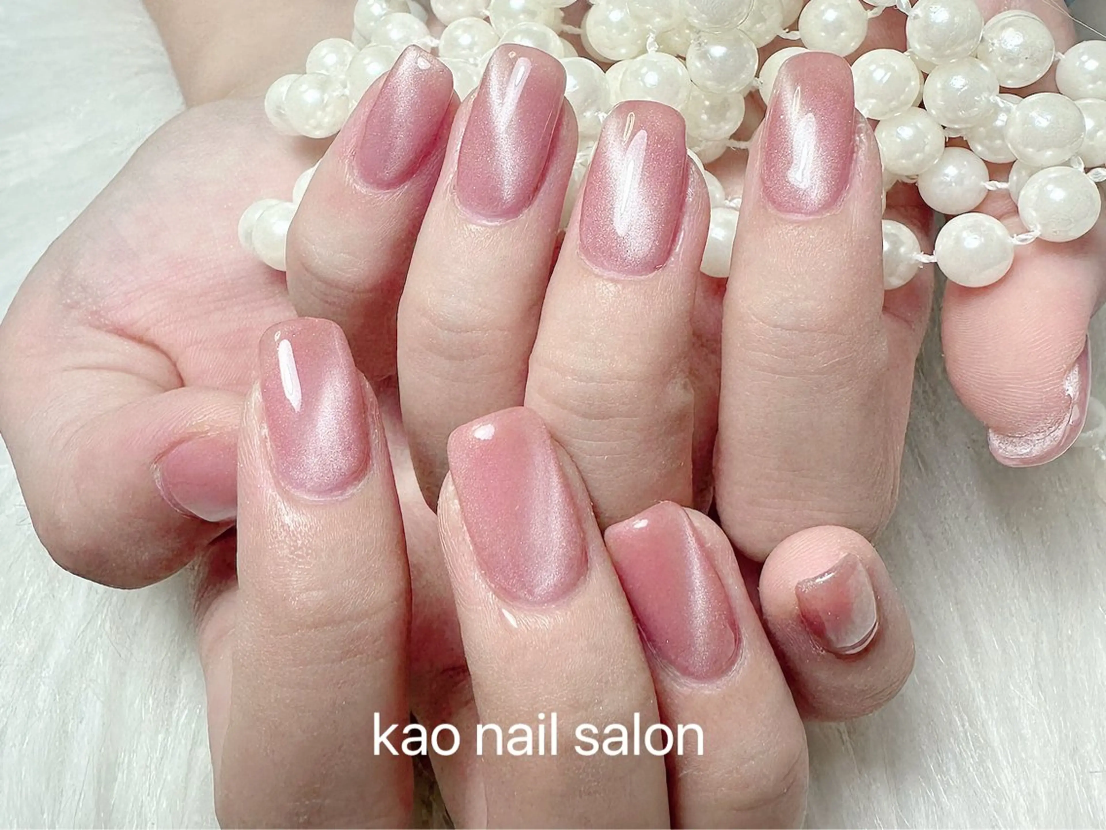 ネイル チークネイル 長さ出し フレンチネイル ジェルネイル ガラスフレンチ ハンドネイル kao nail マグネット/長さだしのネイルデザイン