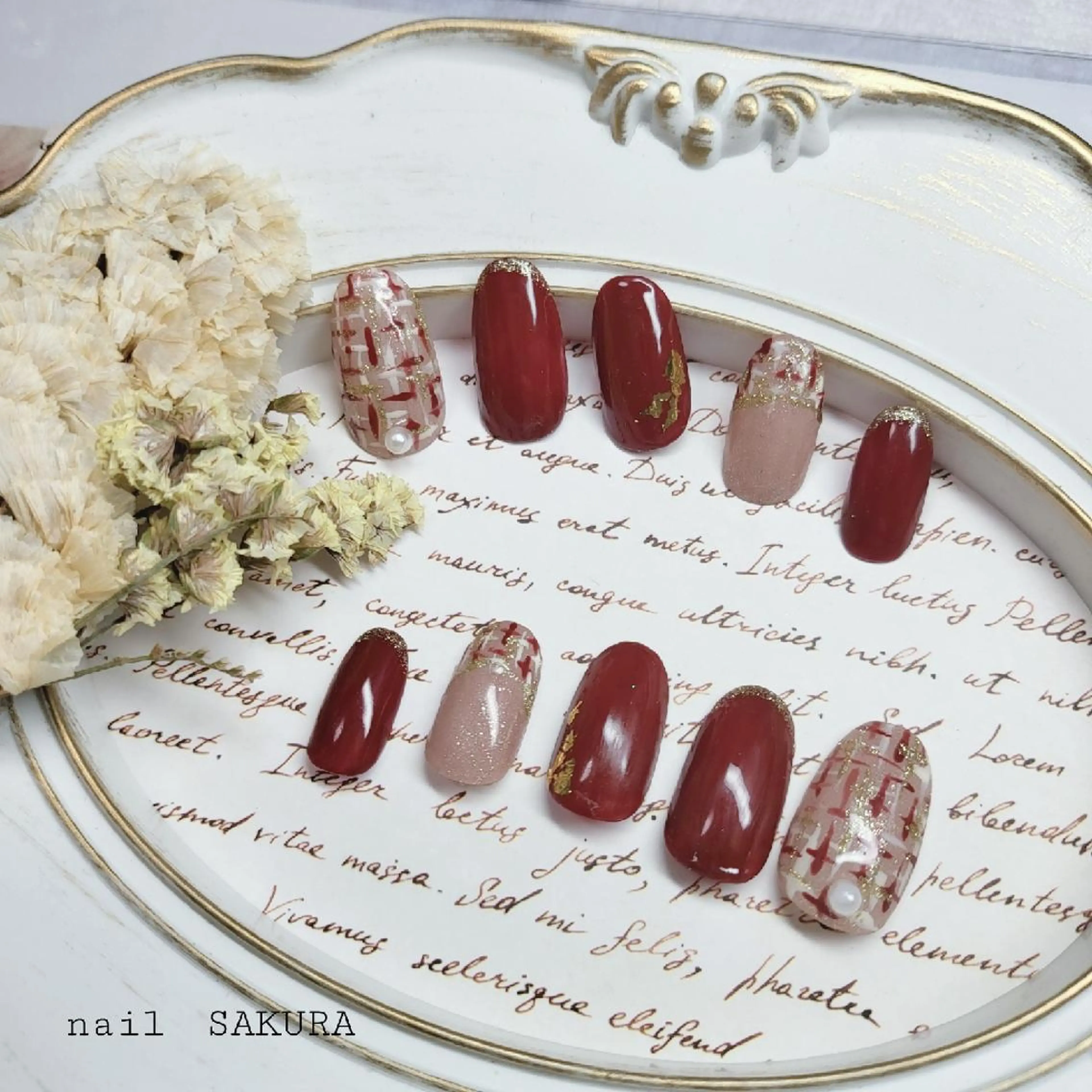 ネイル ツイードネイル nailSAKURA 🌸爪の美容室のネイルデザイン