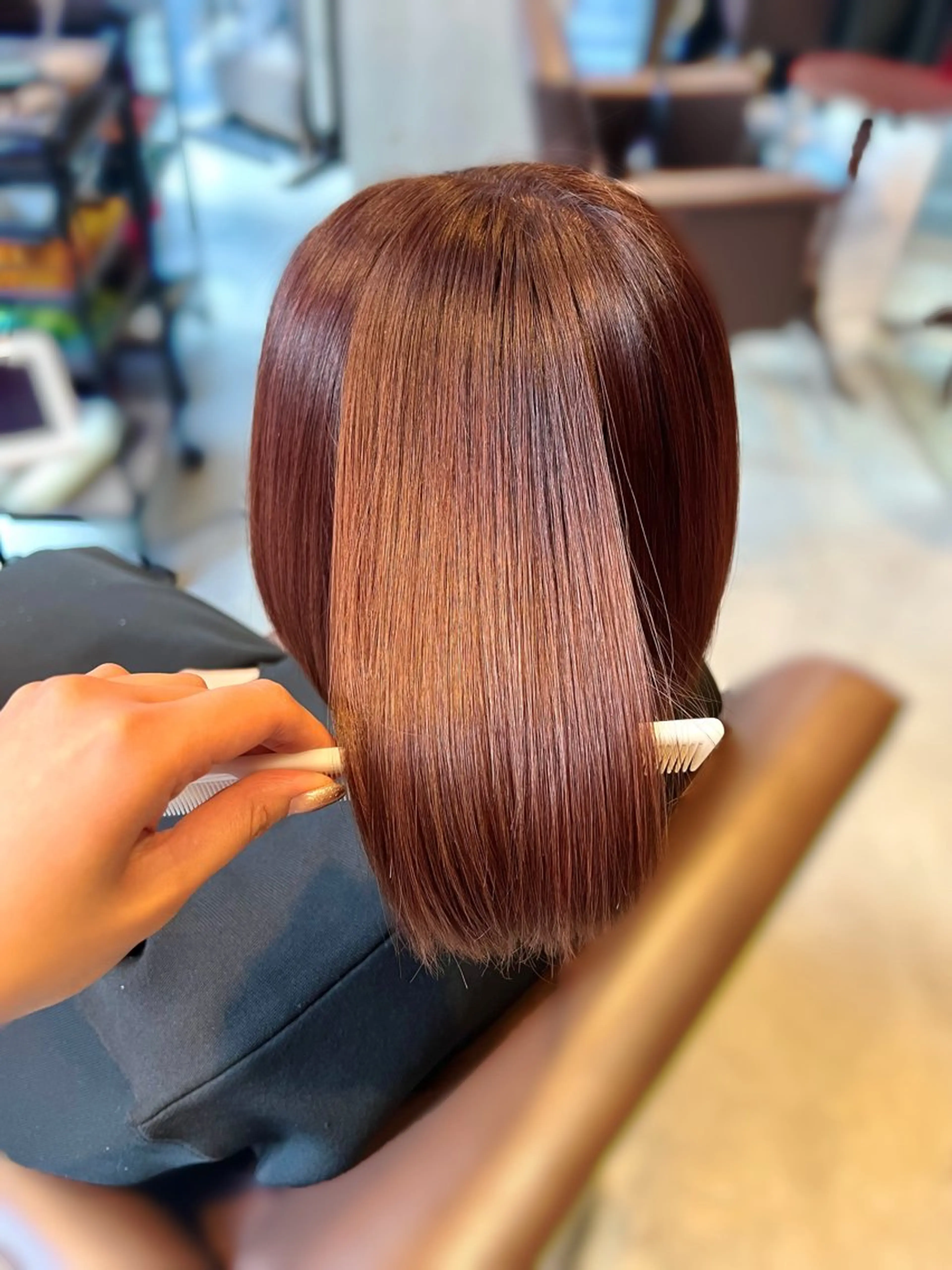 ミディアム カラー ベージュカラー ピンクカラー ピンクベージュ ヘアカラー 💎艶髪特化💎 ちば　ちなみのヘアスタイル