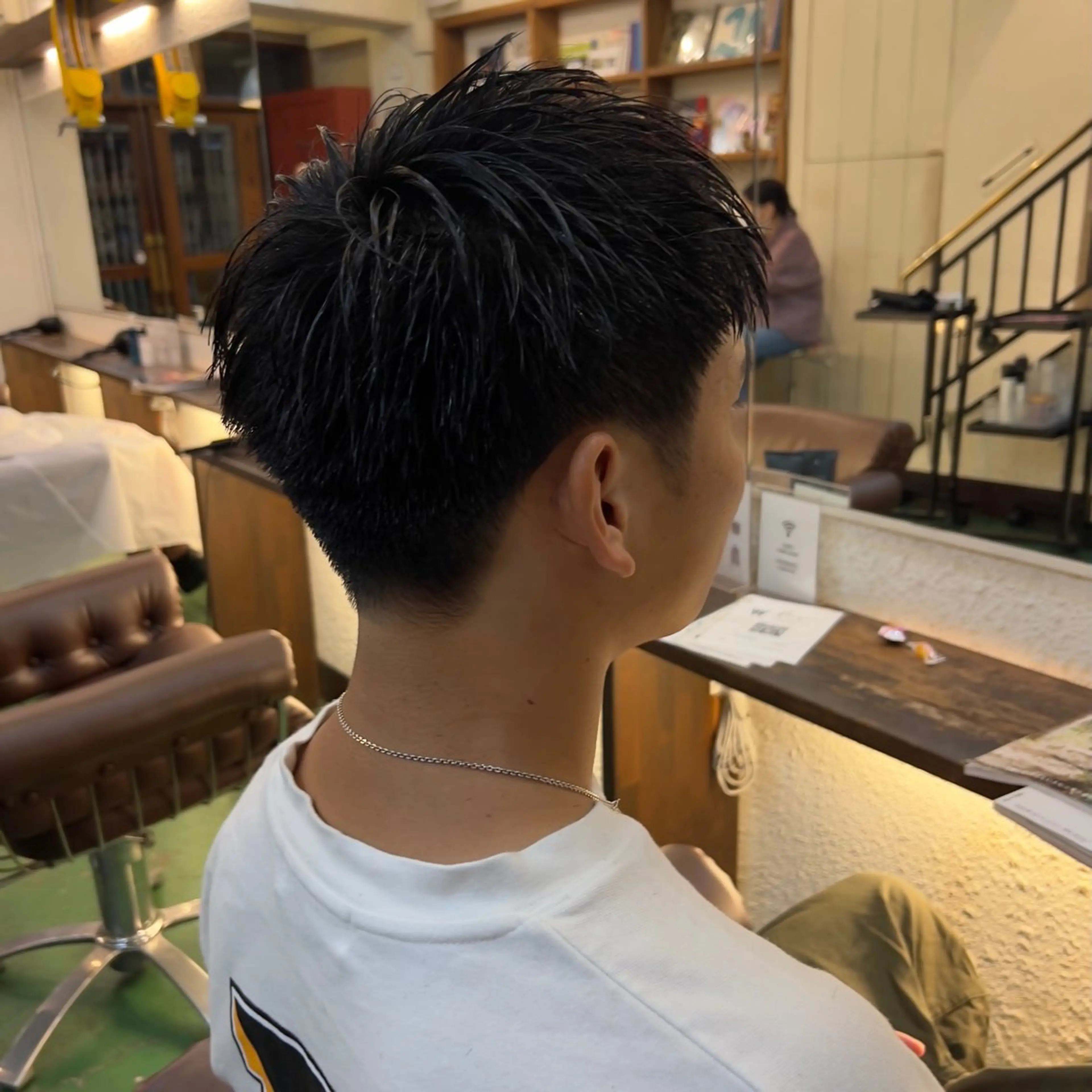 ショート メンズ フェードカット スパイキーショート ショートヘア カット トリートメント 暖色magico/ レイヤーゆいかずきのヘアスタイル