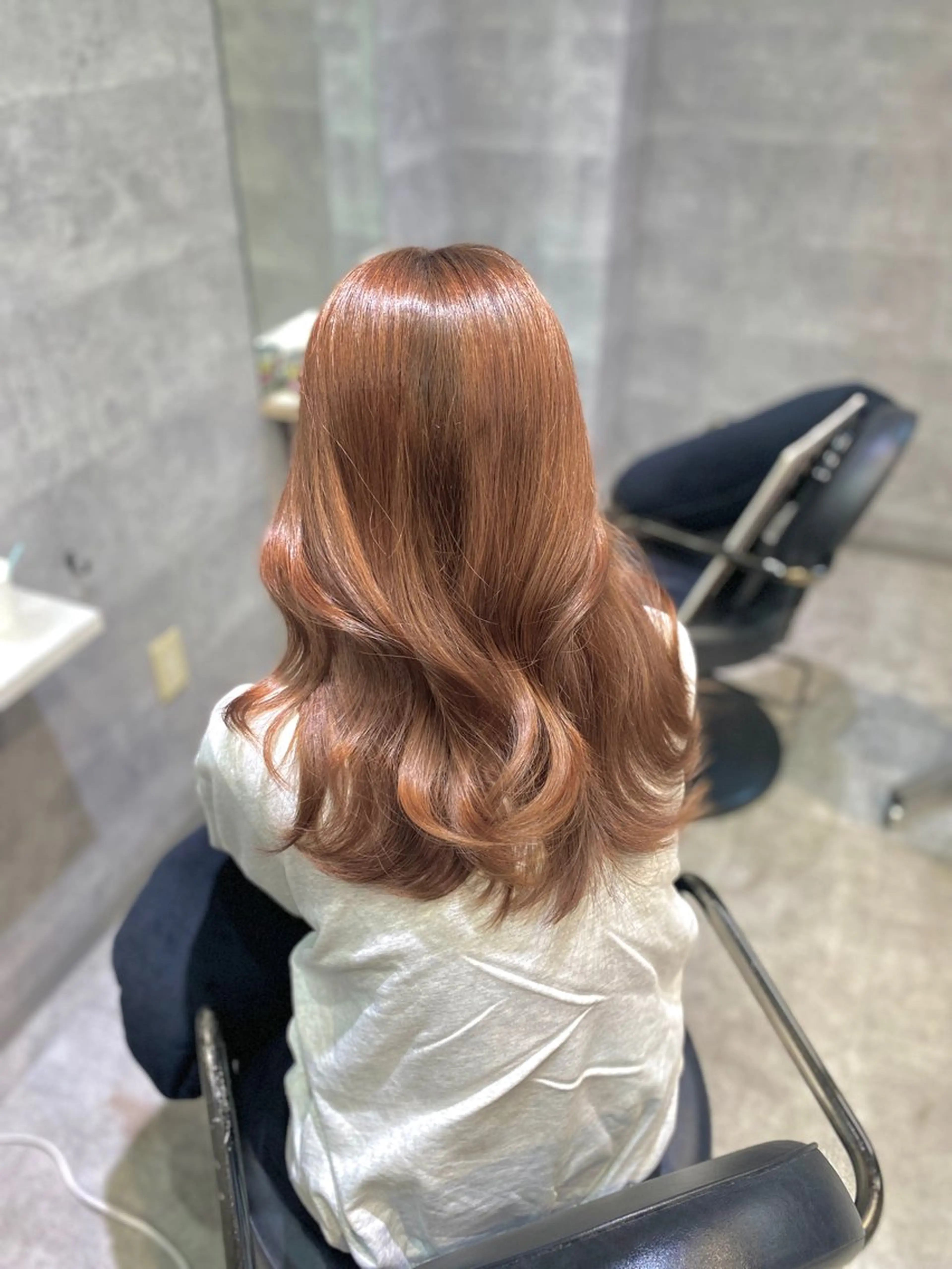 セミロング カット ヘアカラー _WHITE難波店[アンダーバーホワイト]所属・難波/艶カラー/ 韓国風/中村嘉秀のヘアスタイル