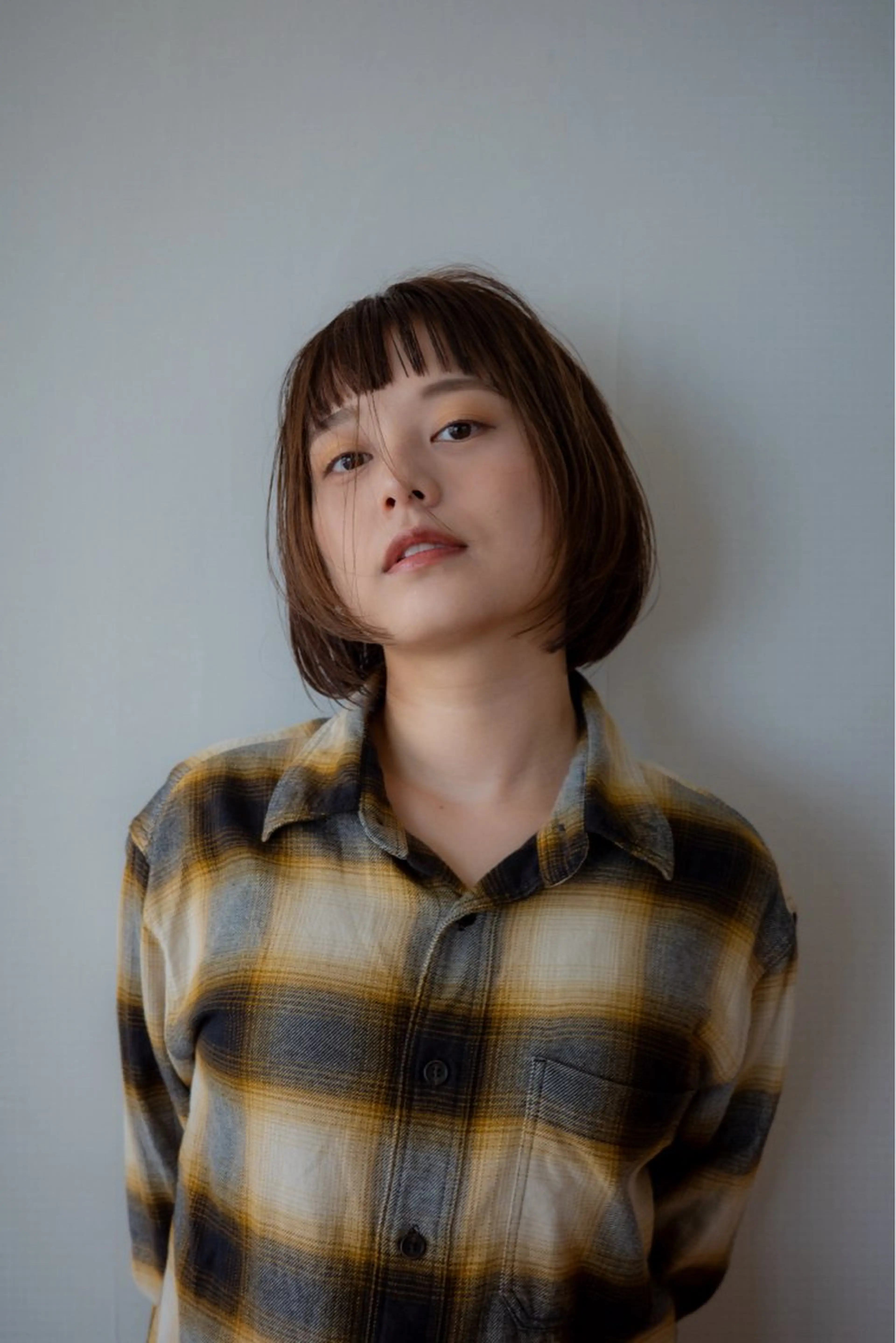 ショート カラー 切りっぱなしボブ ボブ カット ヘアカラー トリートメント plus HAIR いずみのヘアスタイル
