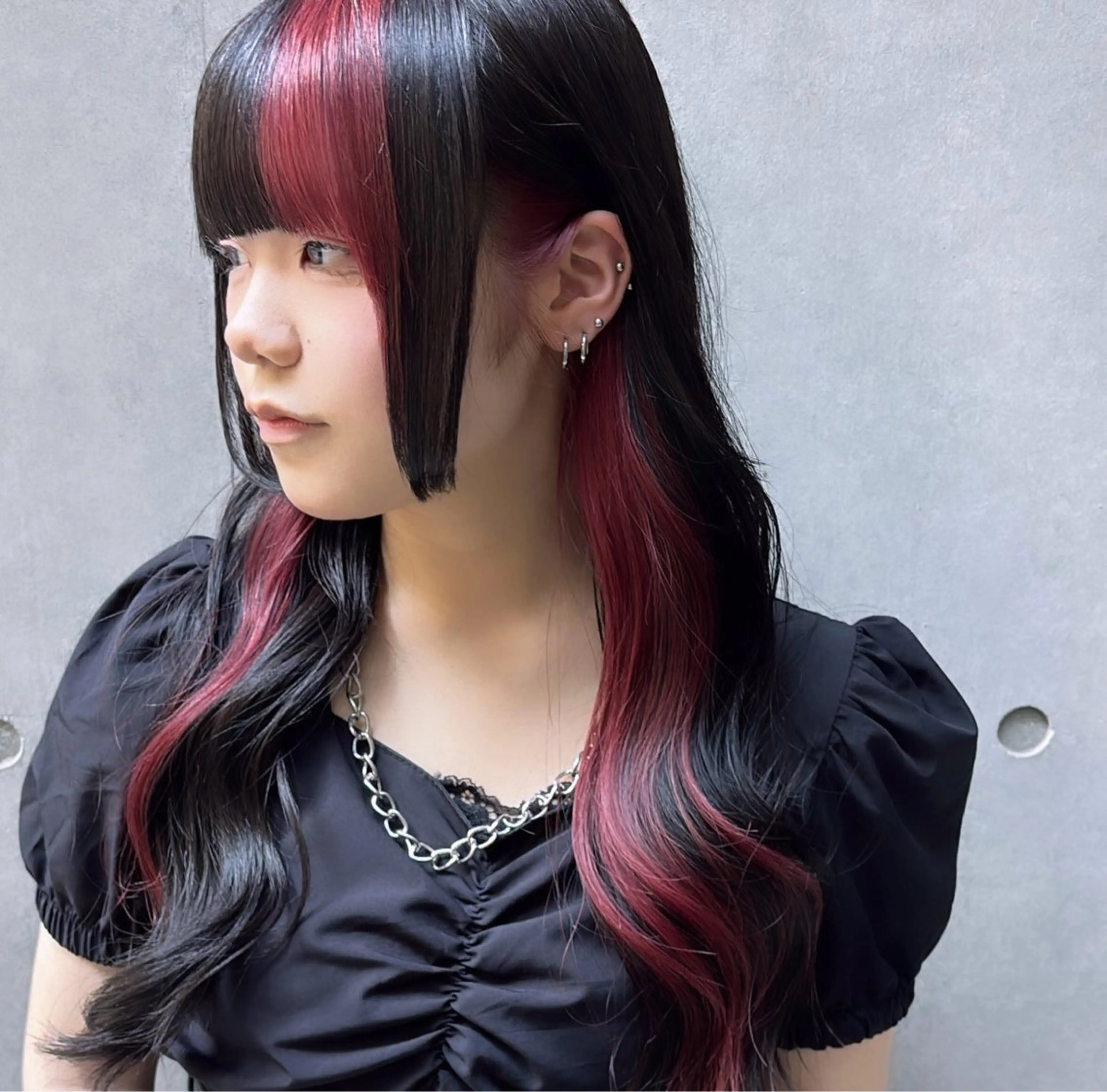 ロング カラー インナーカラー ハイトーンレイヤー 三鷹/nana🎀のヘアスタイル