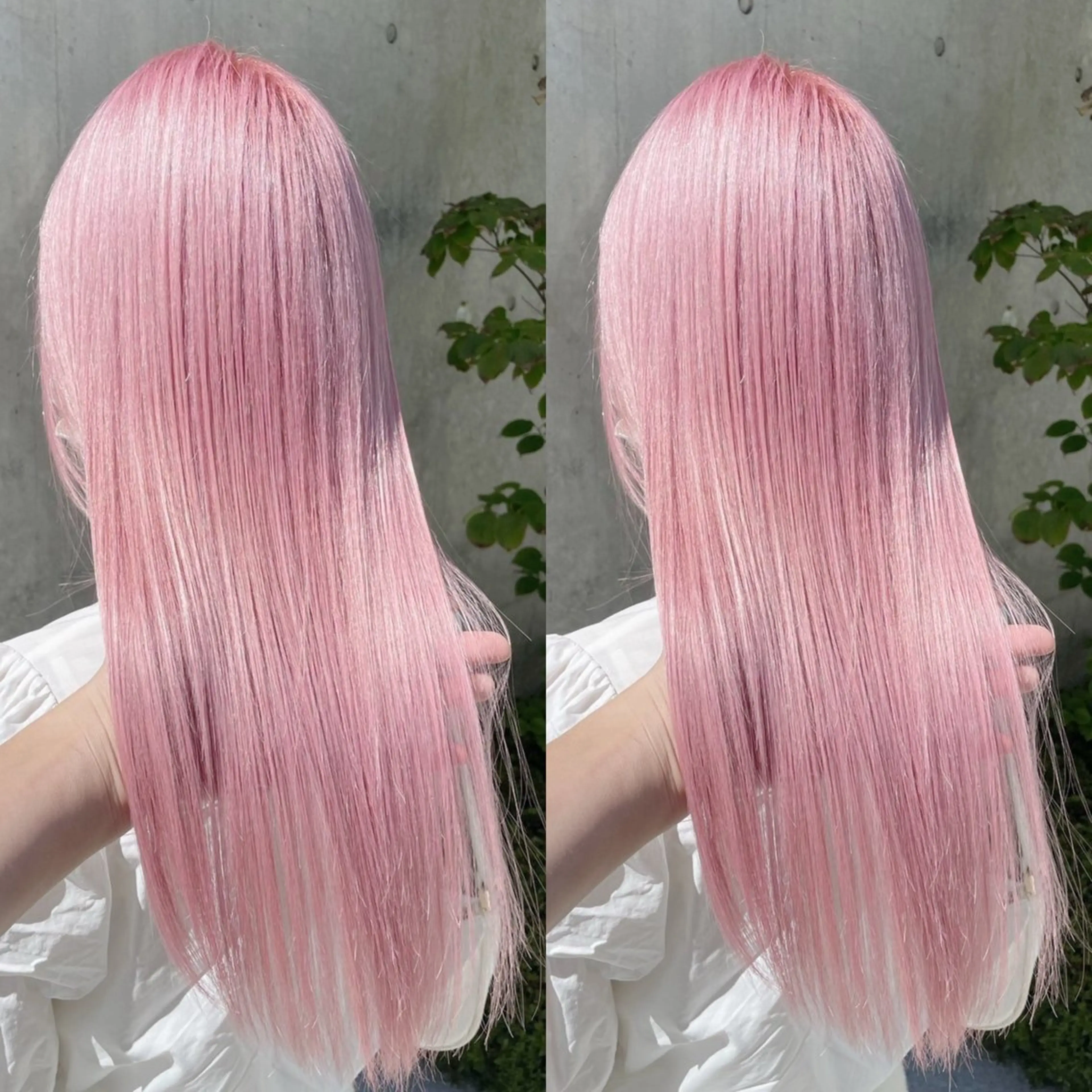 ロング カラー ピンクカラー ヘアカラー トリートメント ヘアセット ブリーチ無しダブル カラー🦕まどかのヘアスタイル