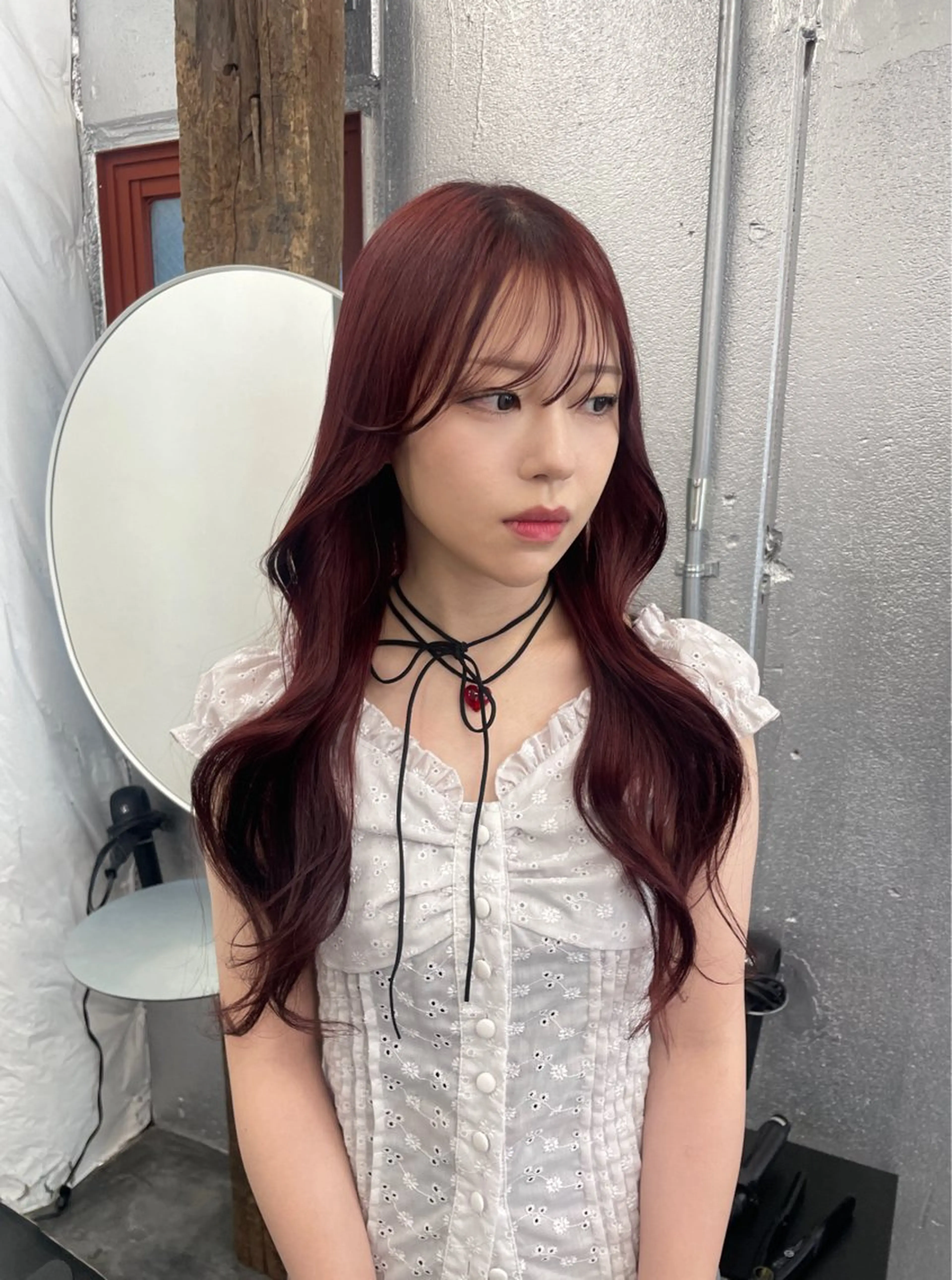 ロング カラー ヘアアレンジ 韓国風ヘア カット ヘアカラー ハッシュカット/ 韓国ヘア☽⋰mahoのヘアスタイル