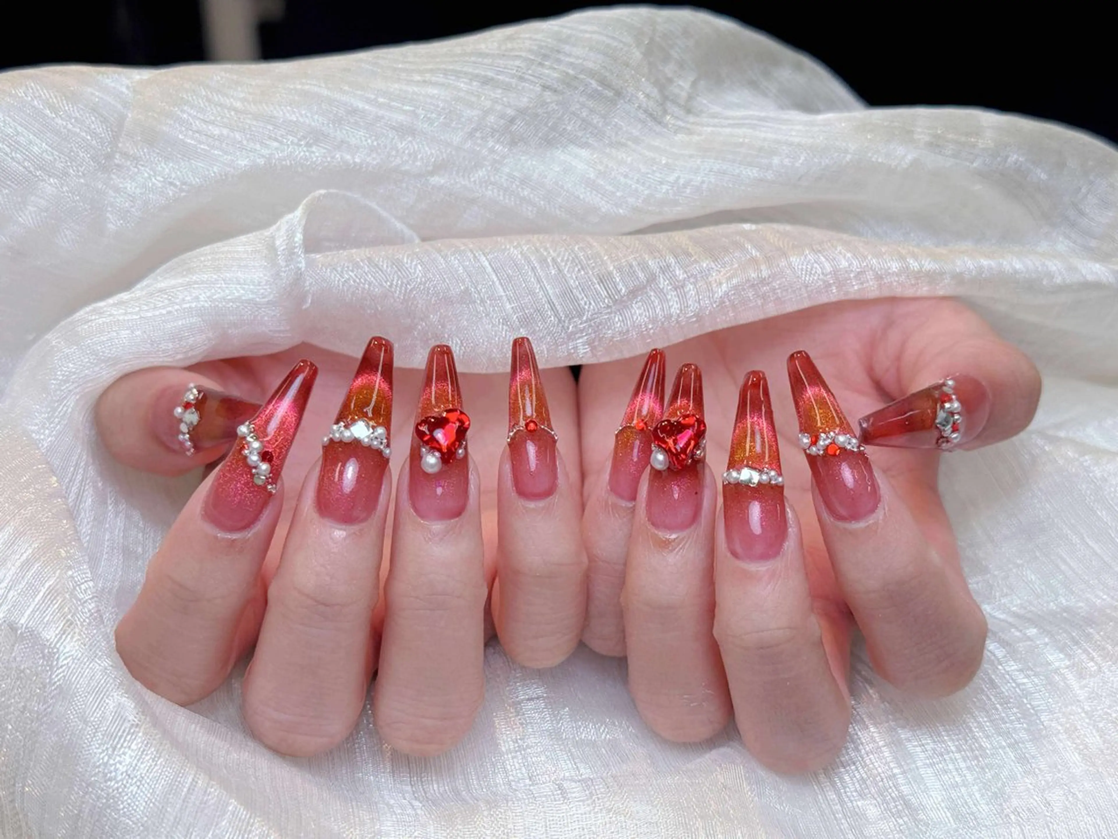 ネイル アートネイル 成人式 ジェルネイル ニュアンスネイル 夏ネイル ハンドネイル Jenn Nail Salonのネイルデザイン