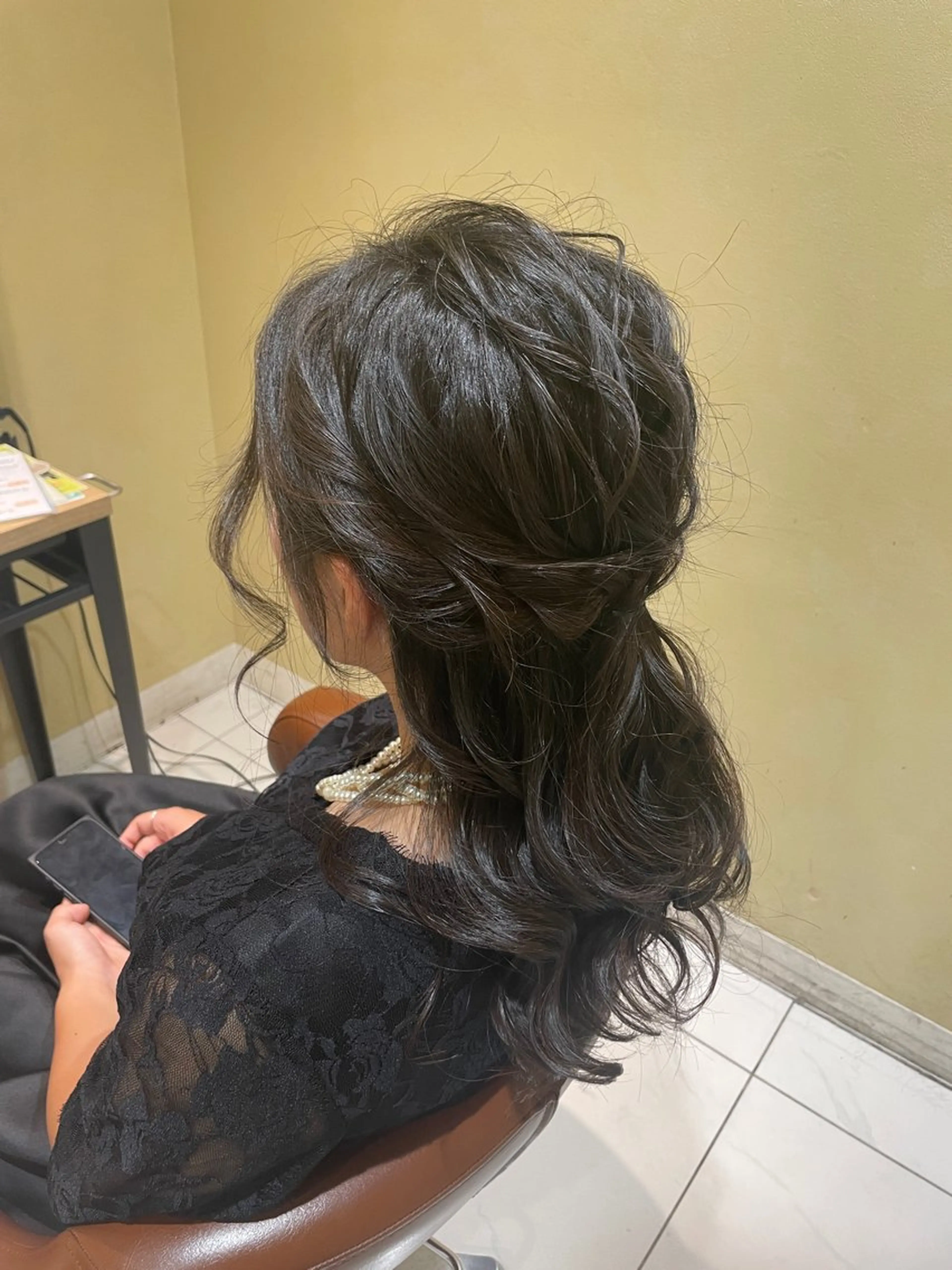 ヘアアレンジ ハーフアップ 結婚式・ブライダル ヘアセット 🖤sumire🖤 eye/men'sのマツエク・マツパデザイン