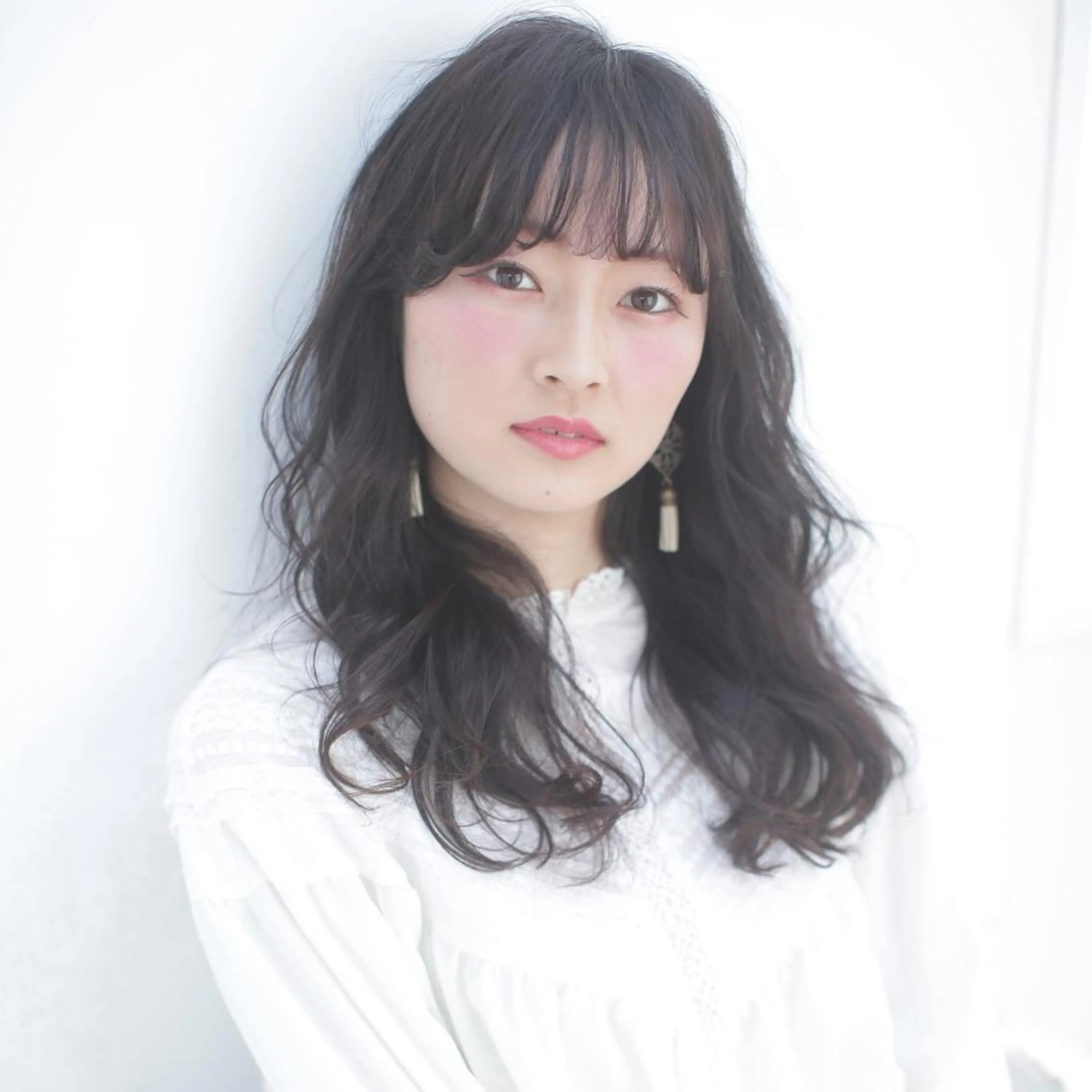 セミロング カラー パーマ 髪質改善　縮毛矯正 池本有宏のヘアスタイル