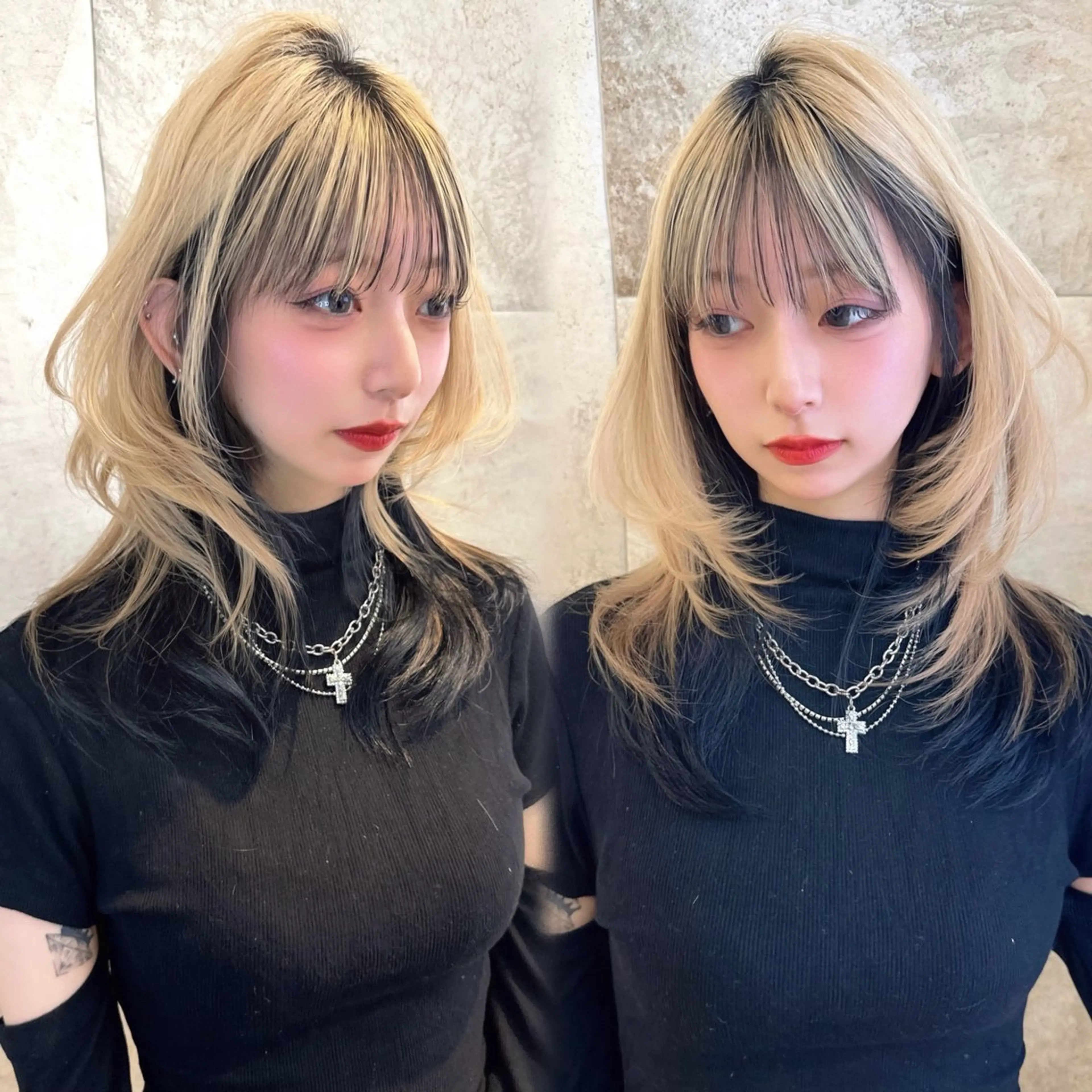 ミディアム カラー カット ヘアカラー トリートメント 荻野 峻輔/韓国ヘア /レイヤー/艶カラーのヘアスタイル