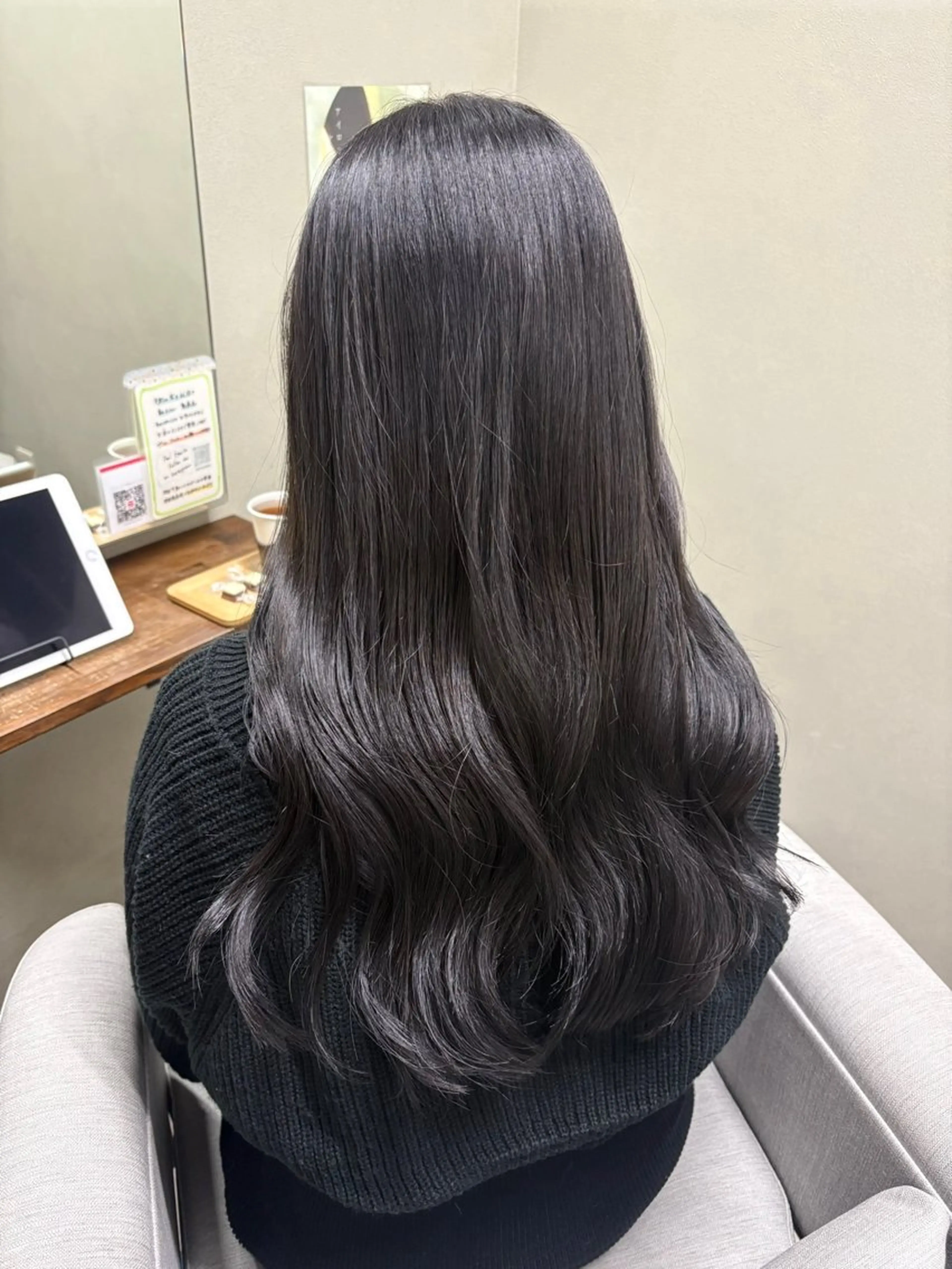 ロング カット ヘアカラー トリートメント 髪質改善カラー&TR 縮毛矯正/弱酸性矯正のヘアスタイル