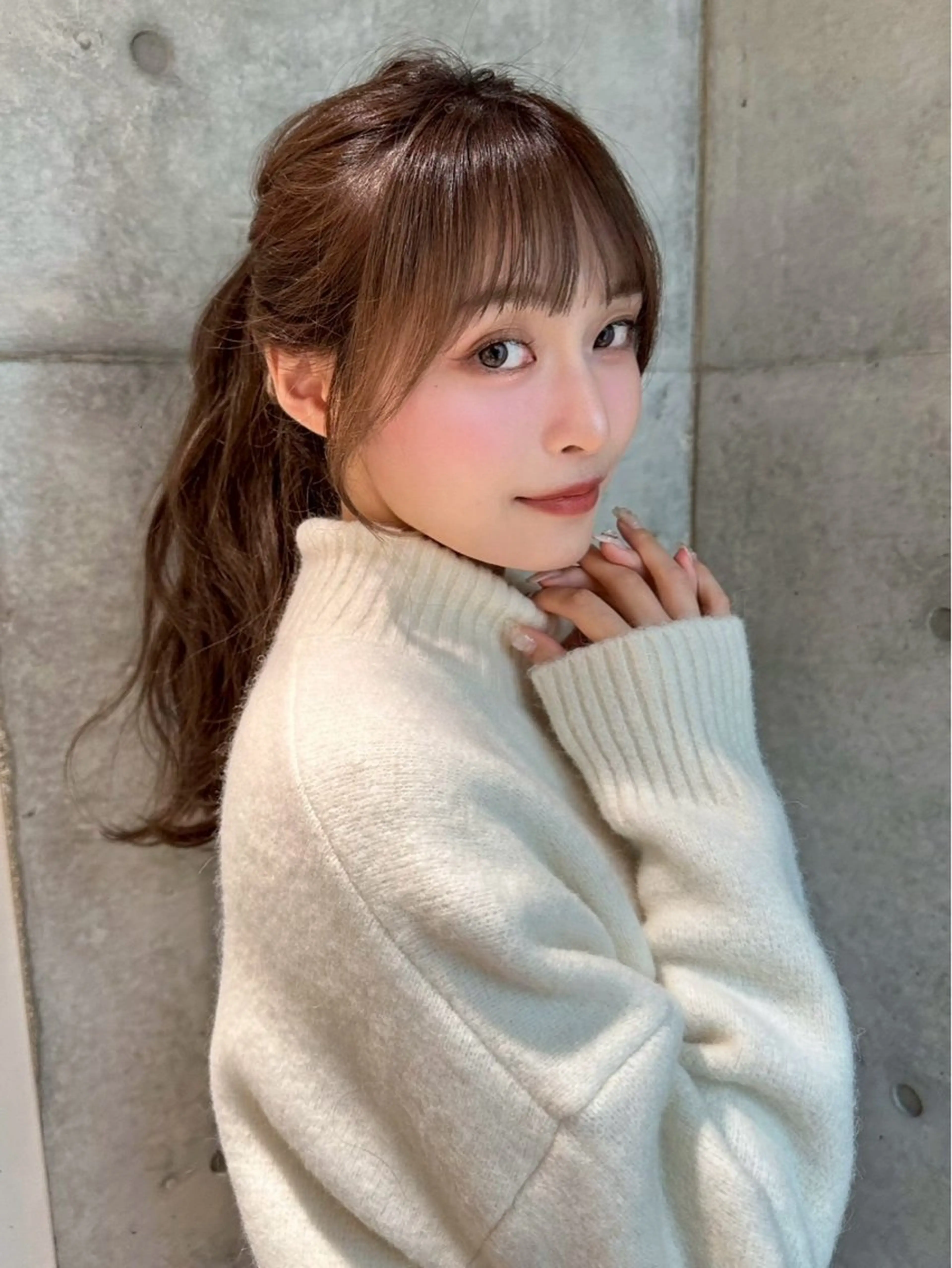 ミディアム カラー ミディアムレイヤー 透明感カラー ボブ 顔まわりレイヤー 韓国風ヘア 【美髪矯正) 縮毛矯正吉村　清志のヘアスタイル