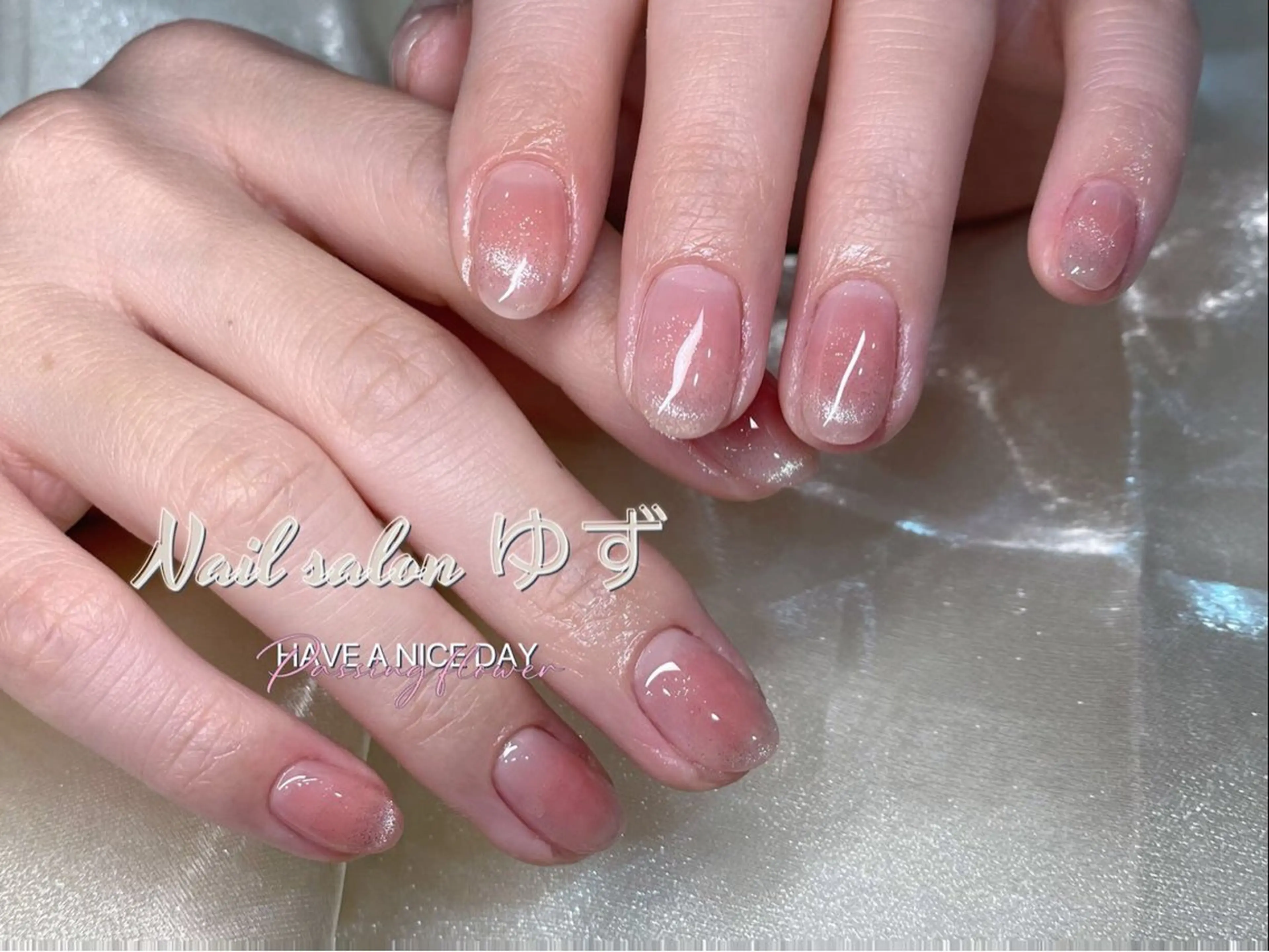 ネイル 長さ出し フットネイル ジェルネイル 韓国ネイル マグネットネイル ゆず Nail Salonのネイルデザイン