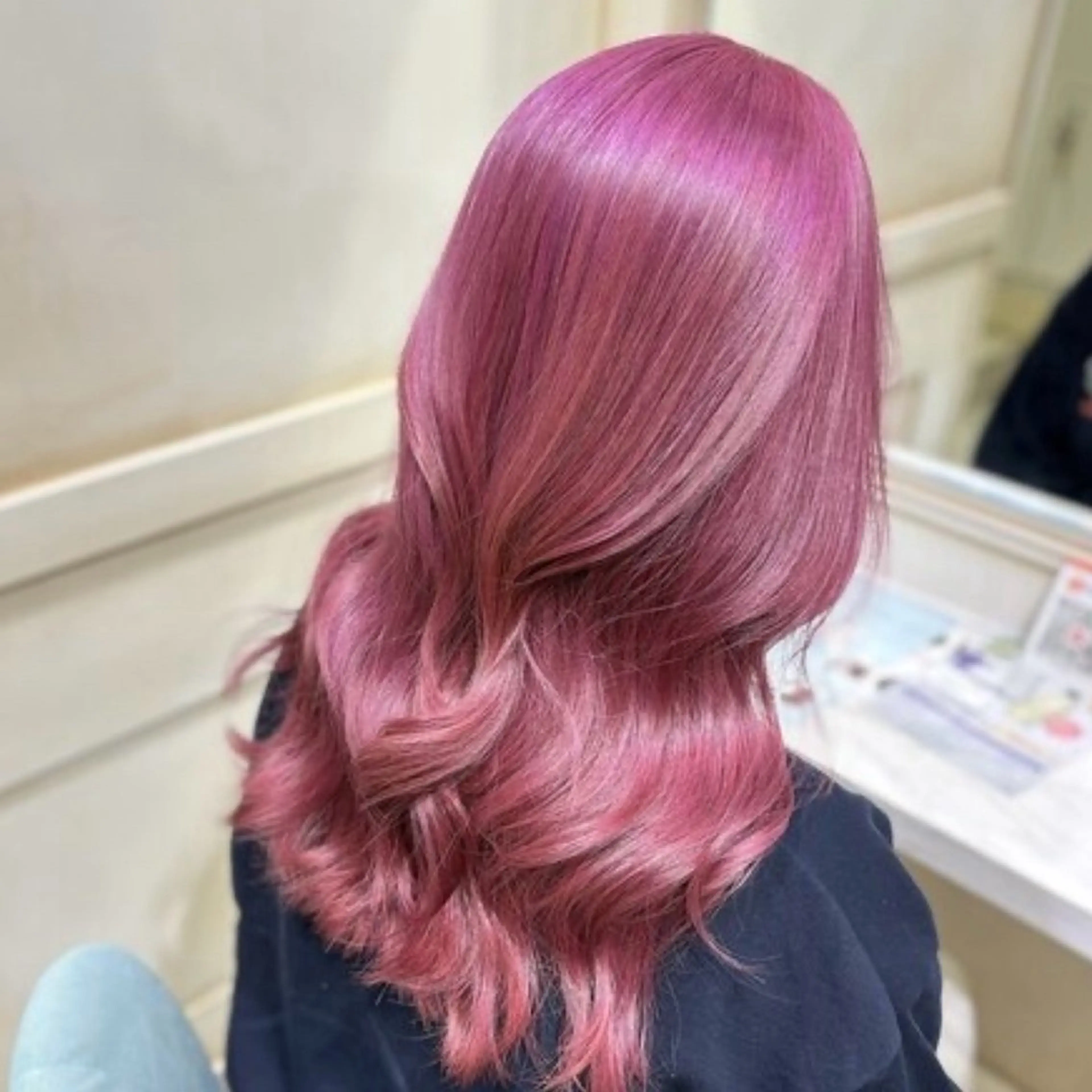 ロング カラー ブリーチ ピンクカラー ロング 🦋ブリーチカラー/ 専門Aya💖のヘアスタイル