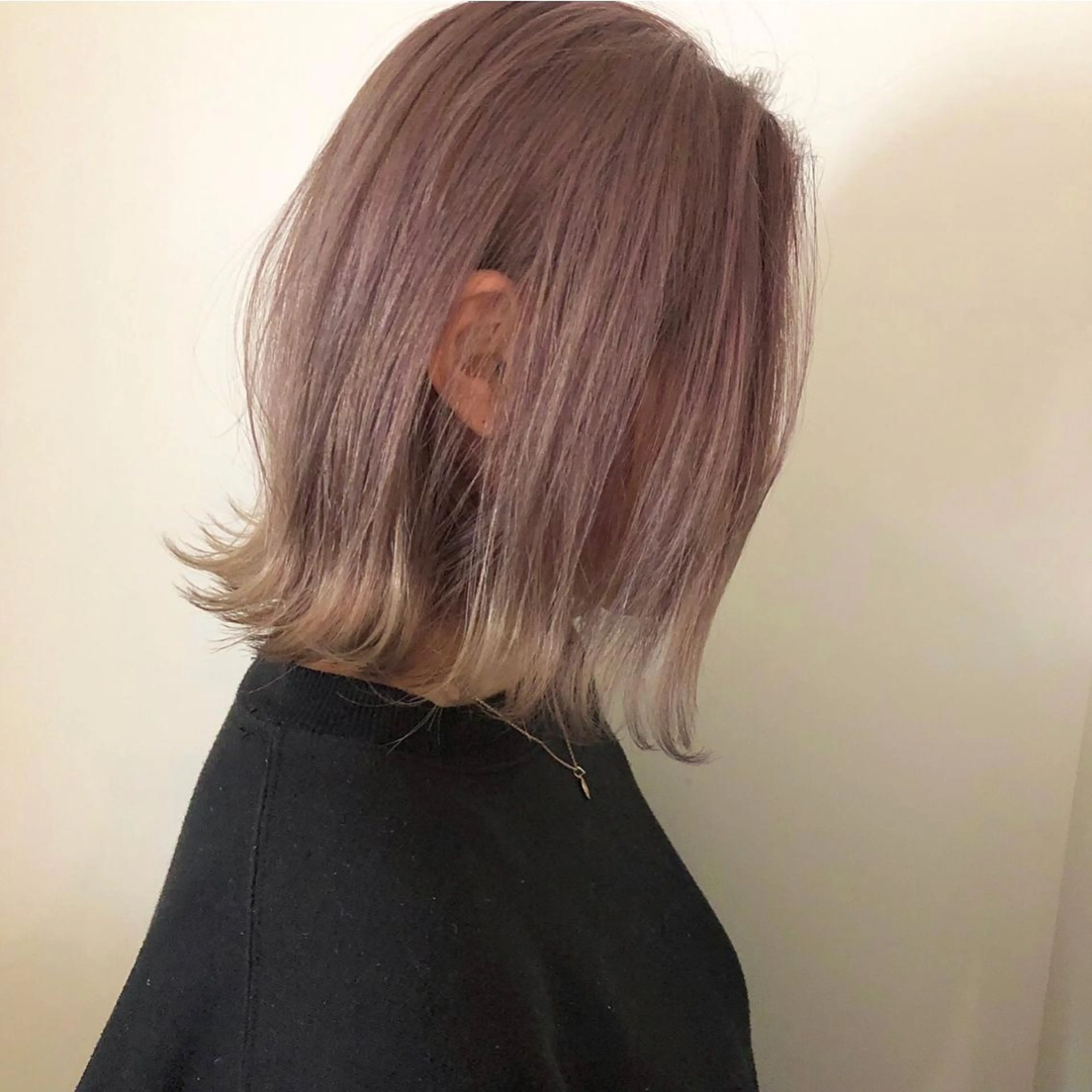 ショート ピンクラベンダー レイヤー/お顔まわり 暖色カラー🍑Amiのその他イメージ