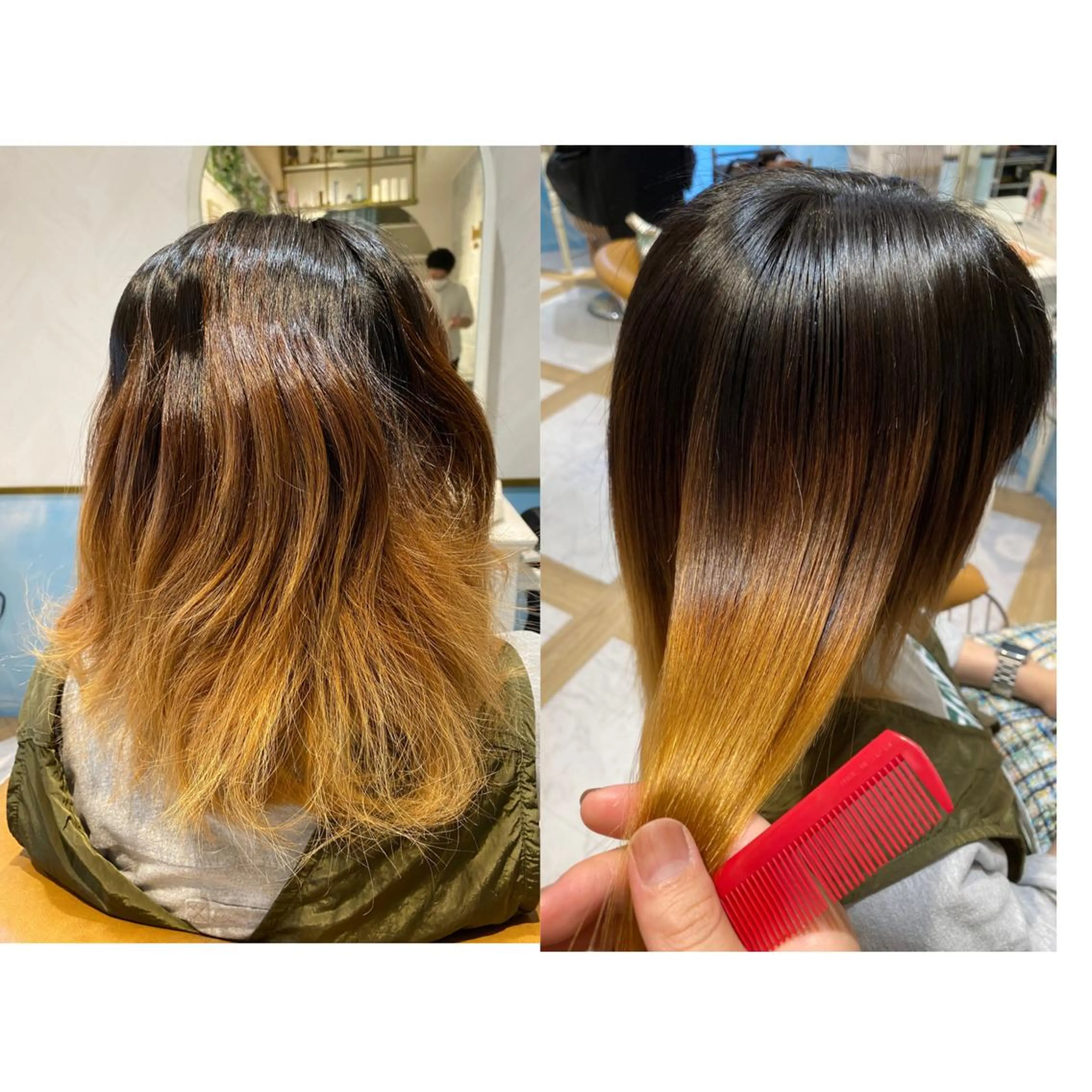 ミディアム 縮毛矯正 Lond luce心斎橋【ロンドルーチェ】所属・🌟髪質改善 店長　鈴木佑弥🌟のヘアスタイル