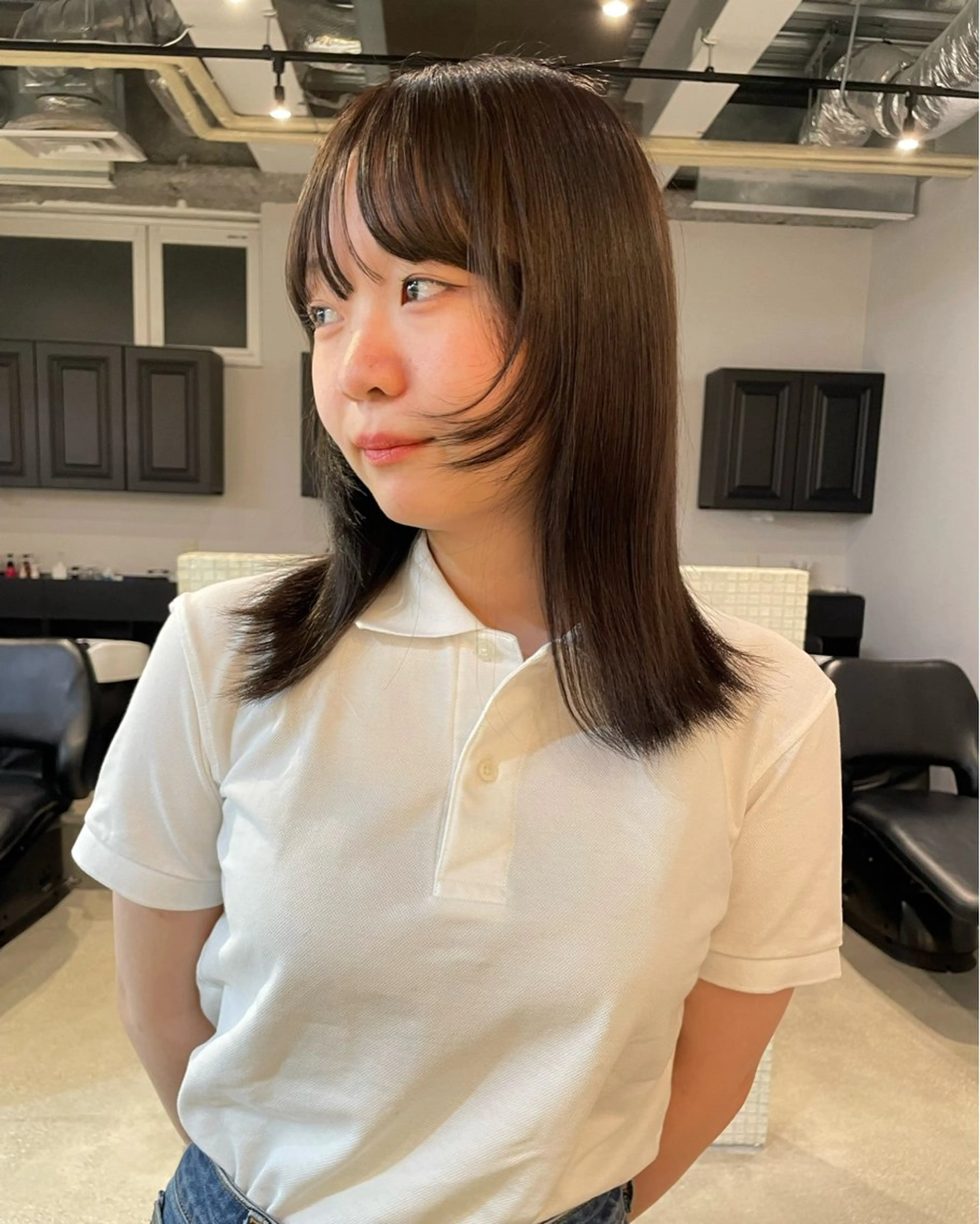 ミディアム レイヤーカット December渋谷所属・suzuno / 無料カットモデル募集のヘアスタイル