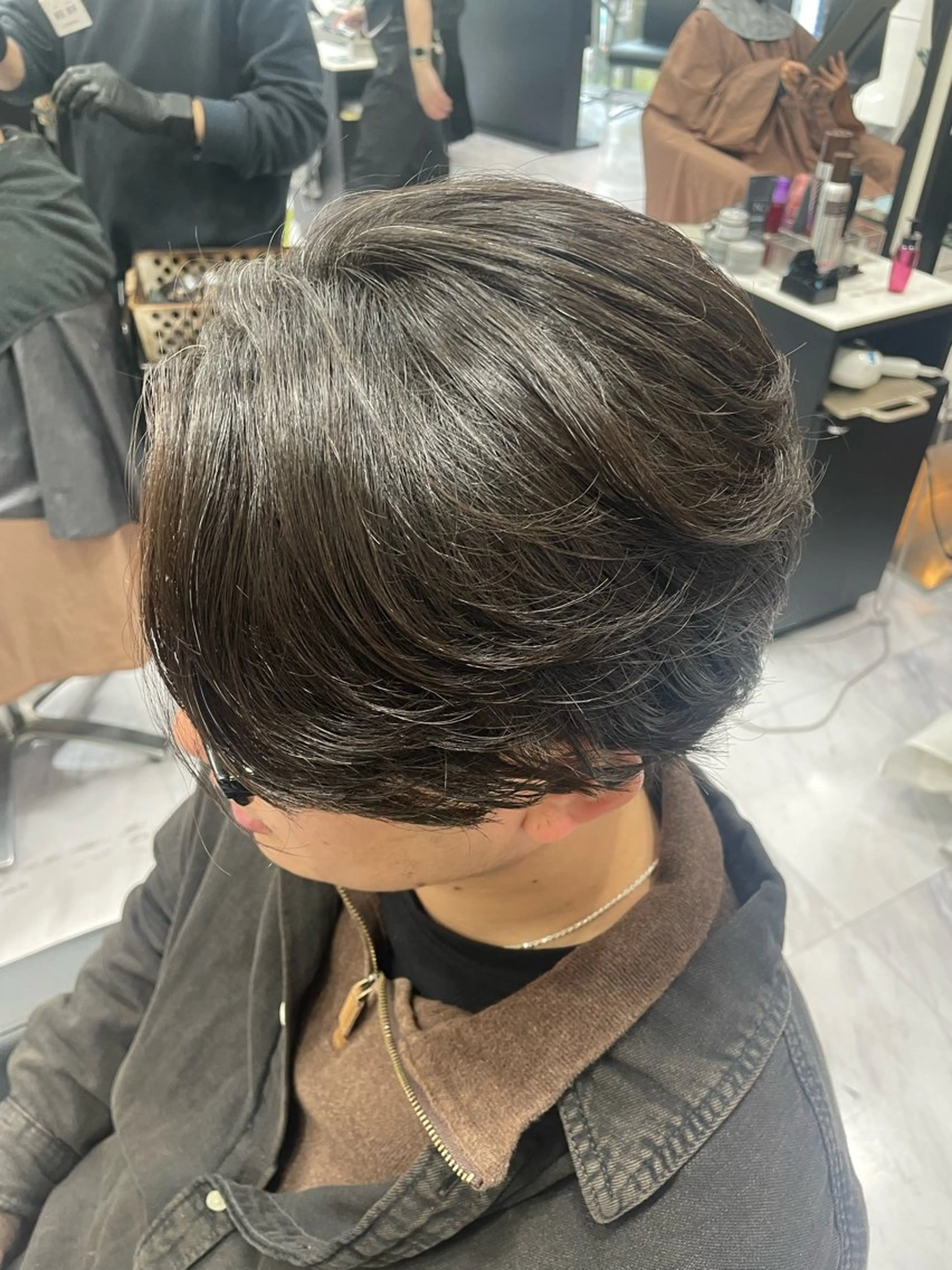 パーマ メンズ メンズパーマ デート ニュアンスパーマ 🐥くまがい💛 ダブルカラー／パーマのヘアスタイル