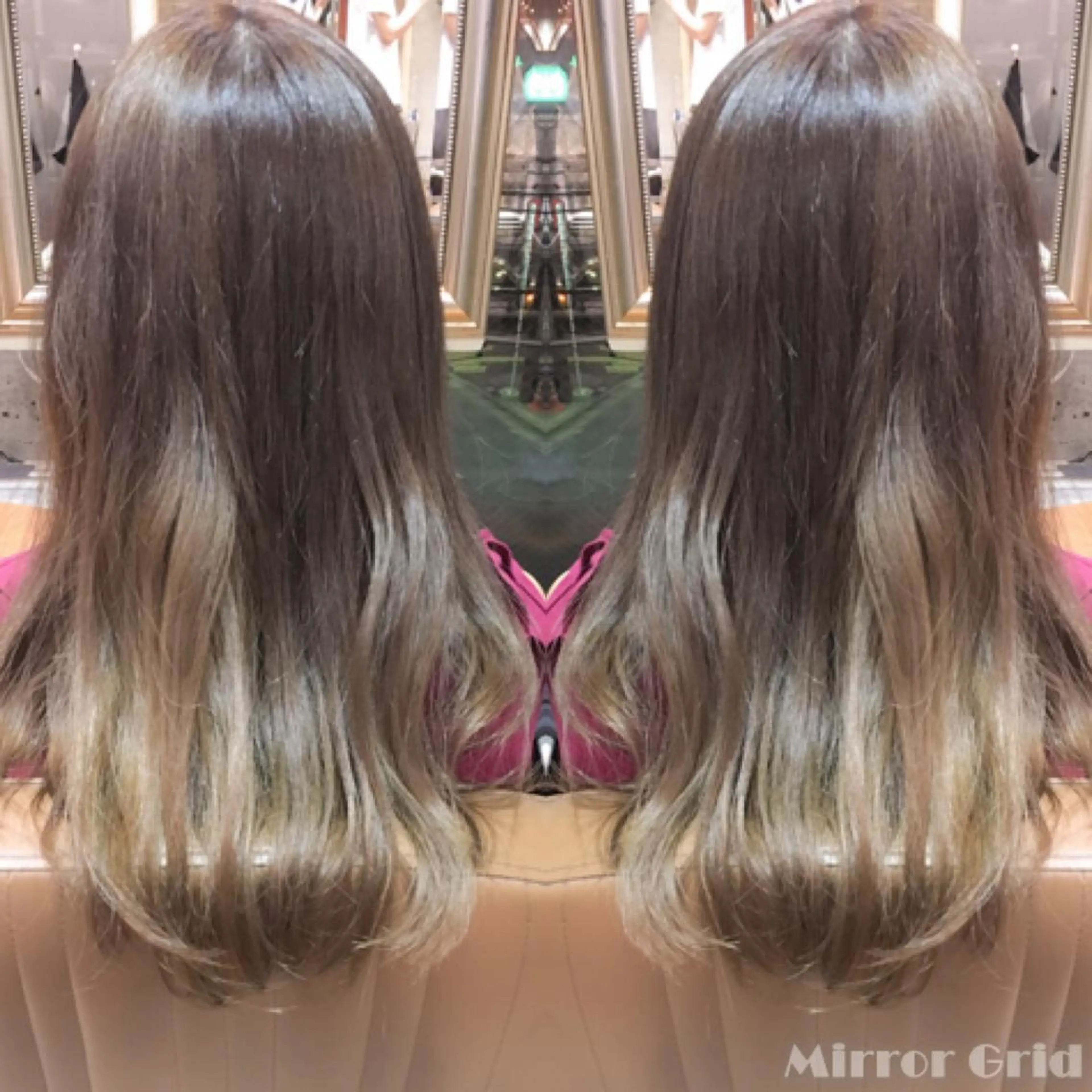 ロング カラー ベージュカラー グラデーションカラー 北條 優輝のヘアスタイル