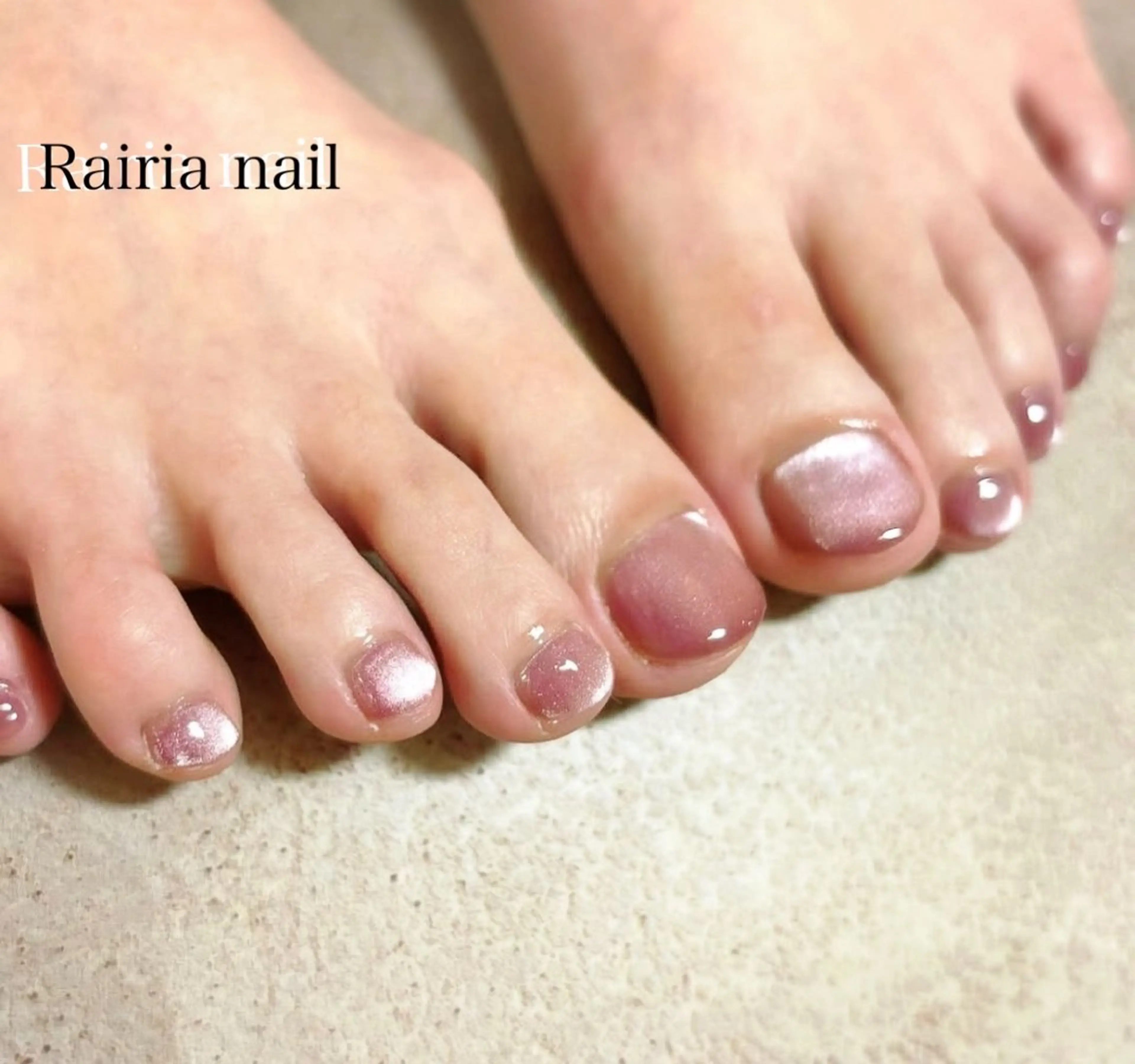ネイル フットネイル ジェルネイル 持ち込み パラジェル Rairianail yukiのネイルデザイン