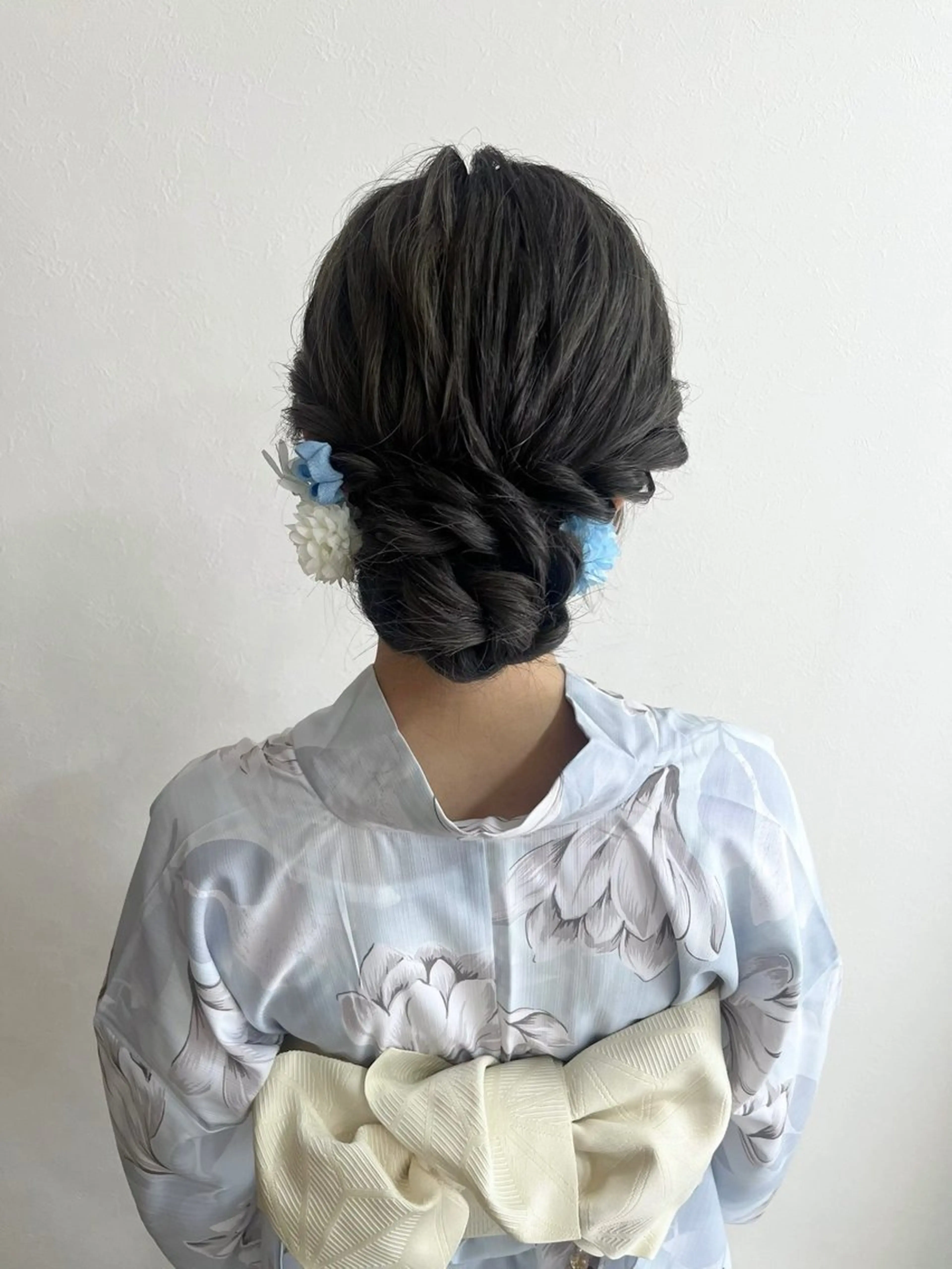 セミロング ヘアアレンジ 浴衣 ヘアセット ヘアセットサロン /上坪愛美のヘアスタイル