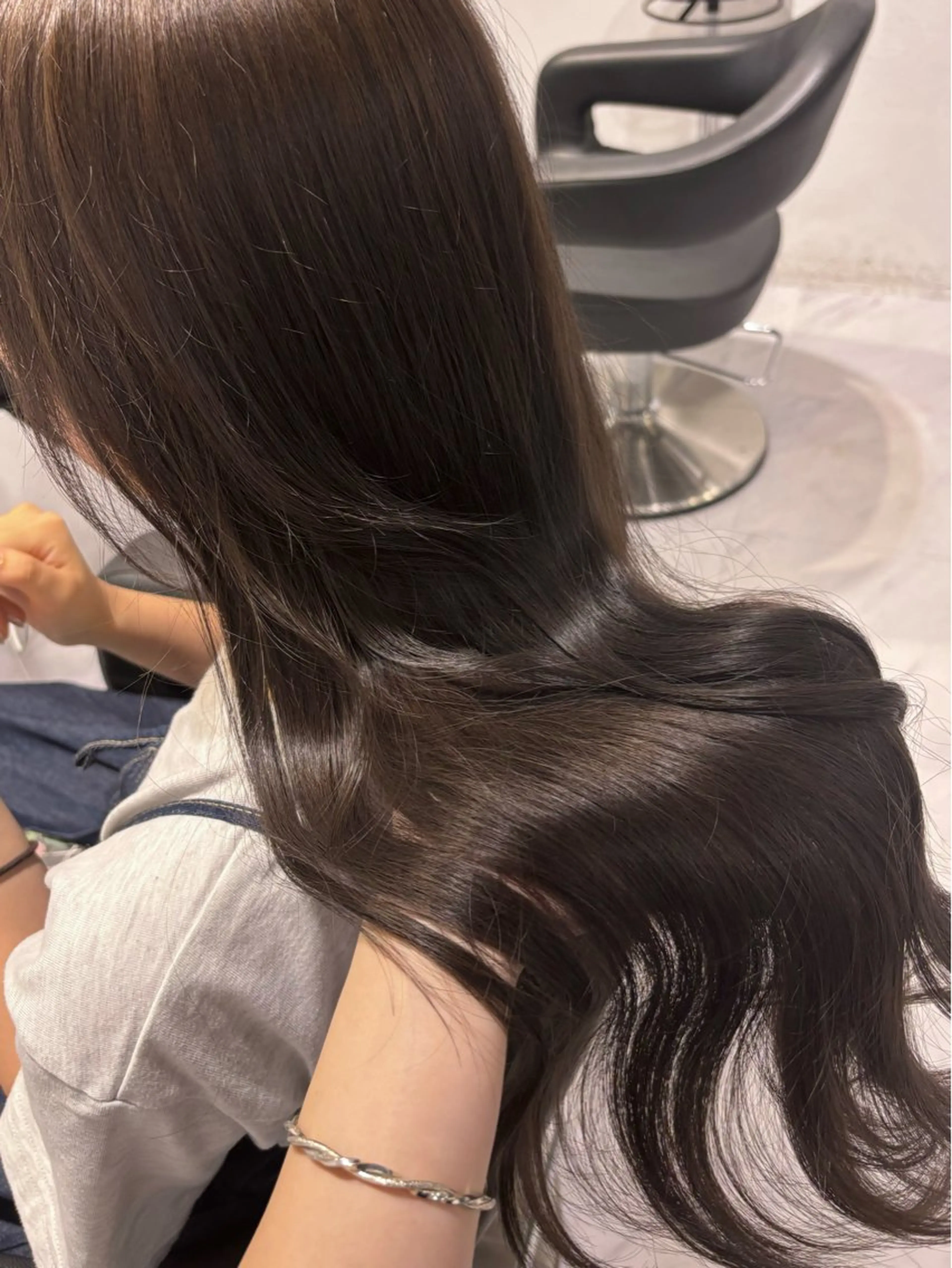 ロング カラー ヘアカラー トリートメント ヘッドスパ ヘアセット 表参道♡暗髪^ྀི 艶カラー♡アユミのヘアスタイル