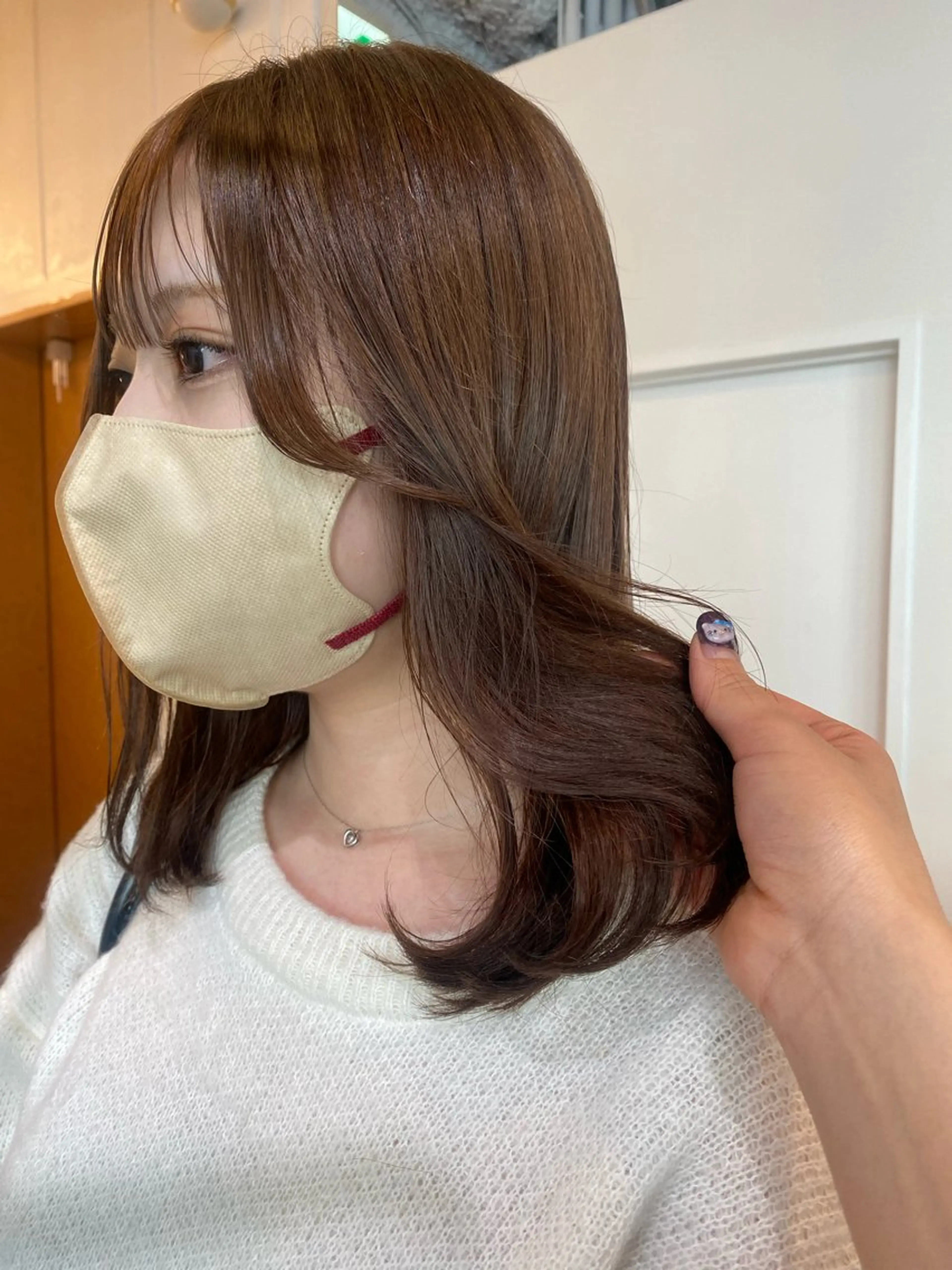 ミディアム カラー ブリーチ 透明感カラー ブリーチなしカラー parc / ichikaのヘアスタイル