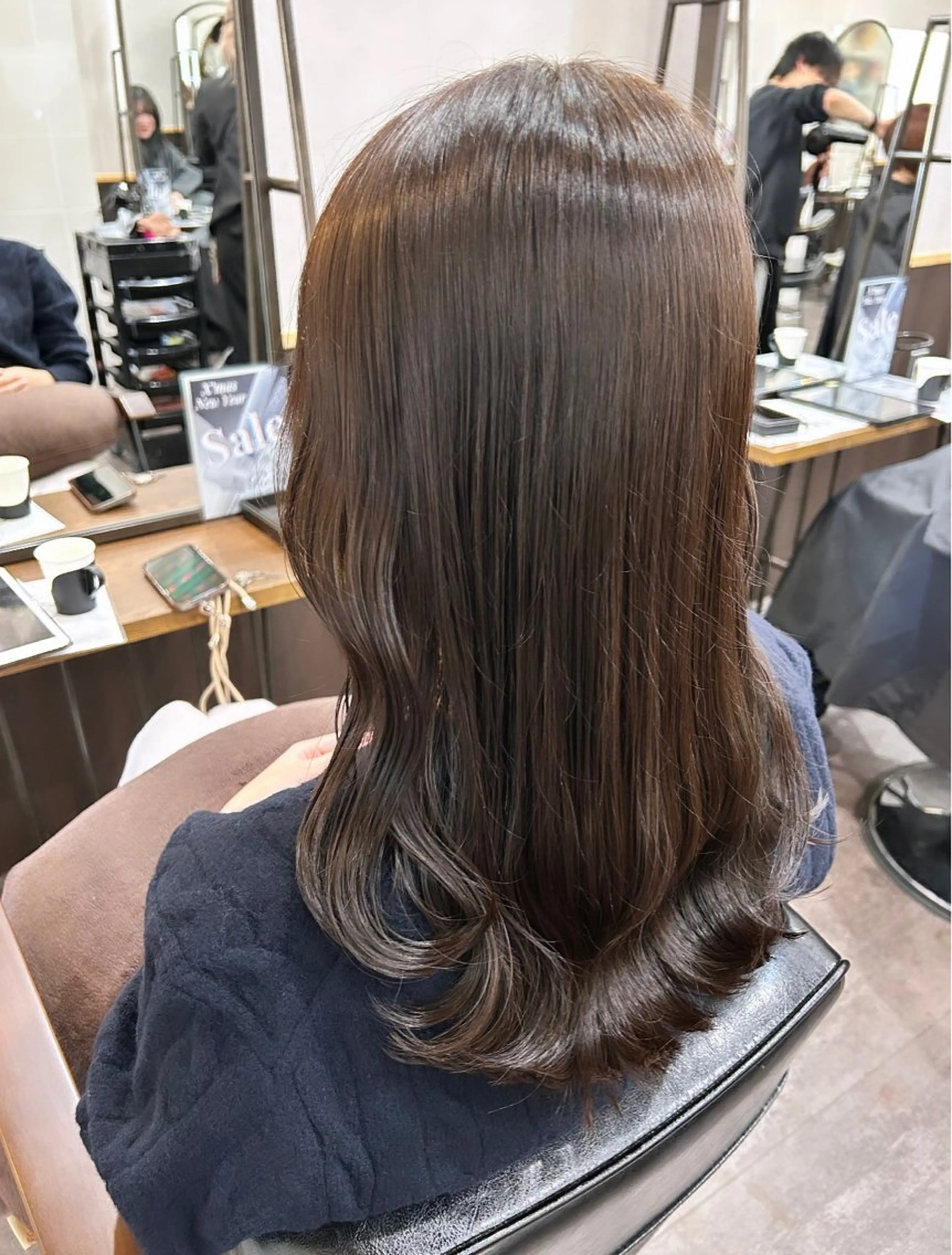 セミロング ヘアカラー トリートメント 🦄🩵YUNA 🩵🦄のヘアスタイル
