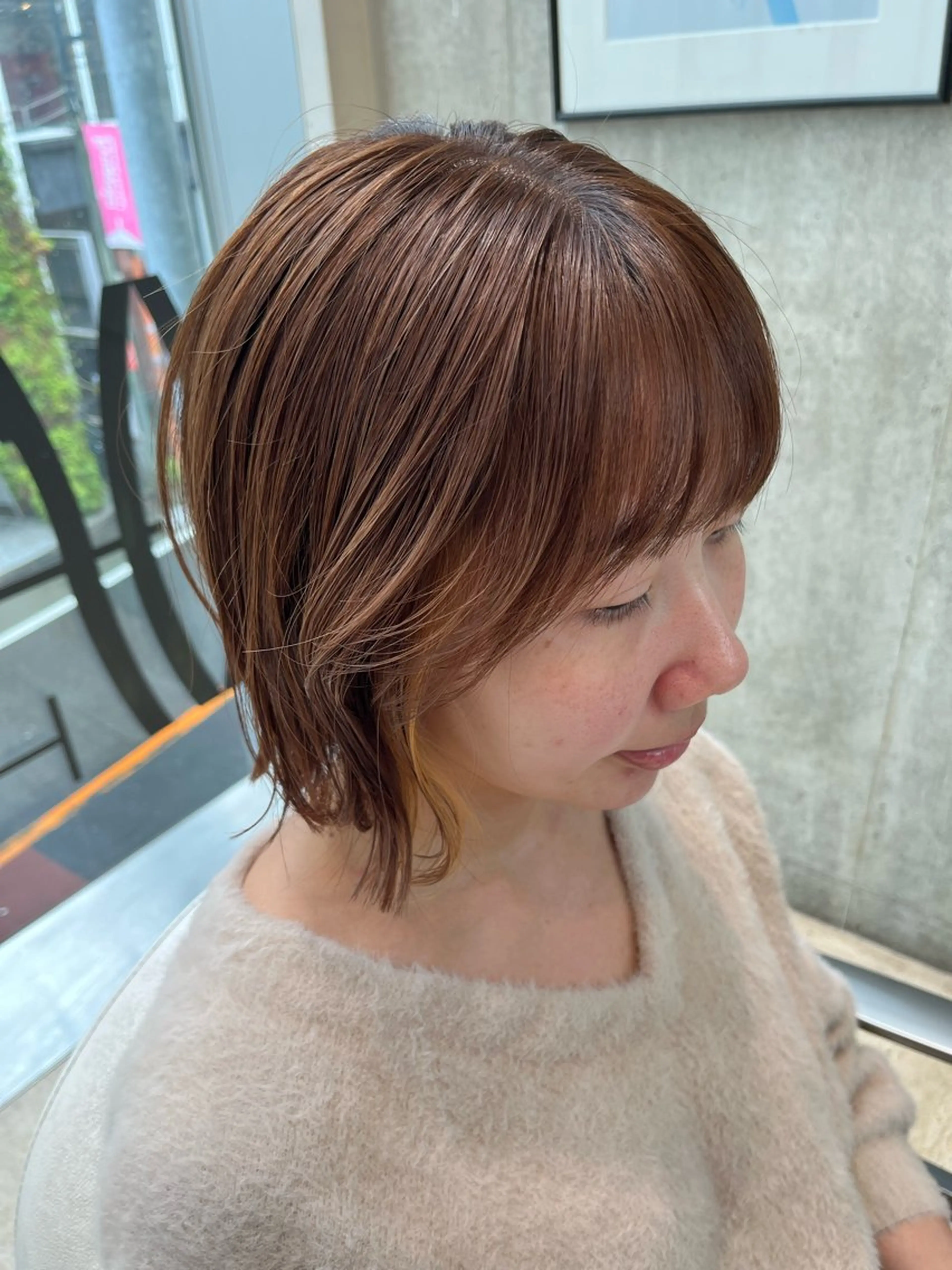 ミディアム カット ヘアカラー オブヘア　ウエスト店所属・鈴木 夏季/お悩み相談のヘアスタイル