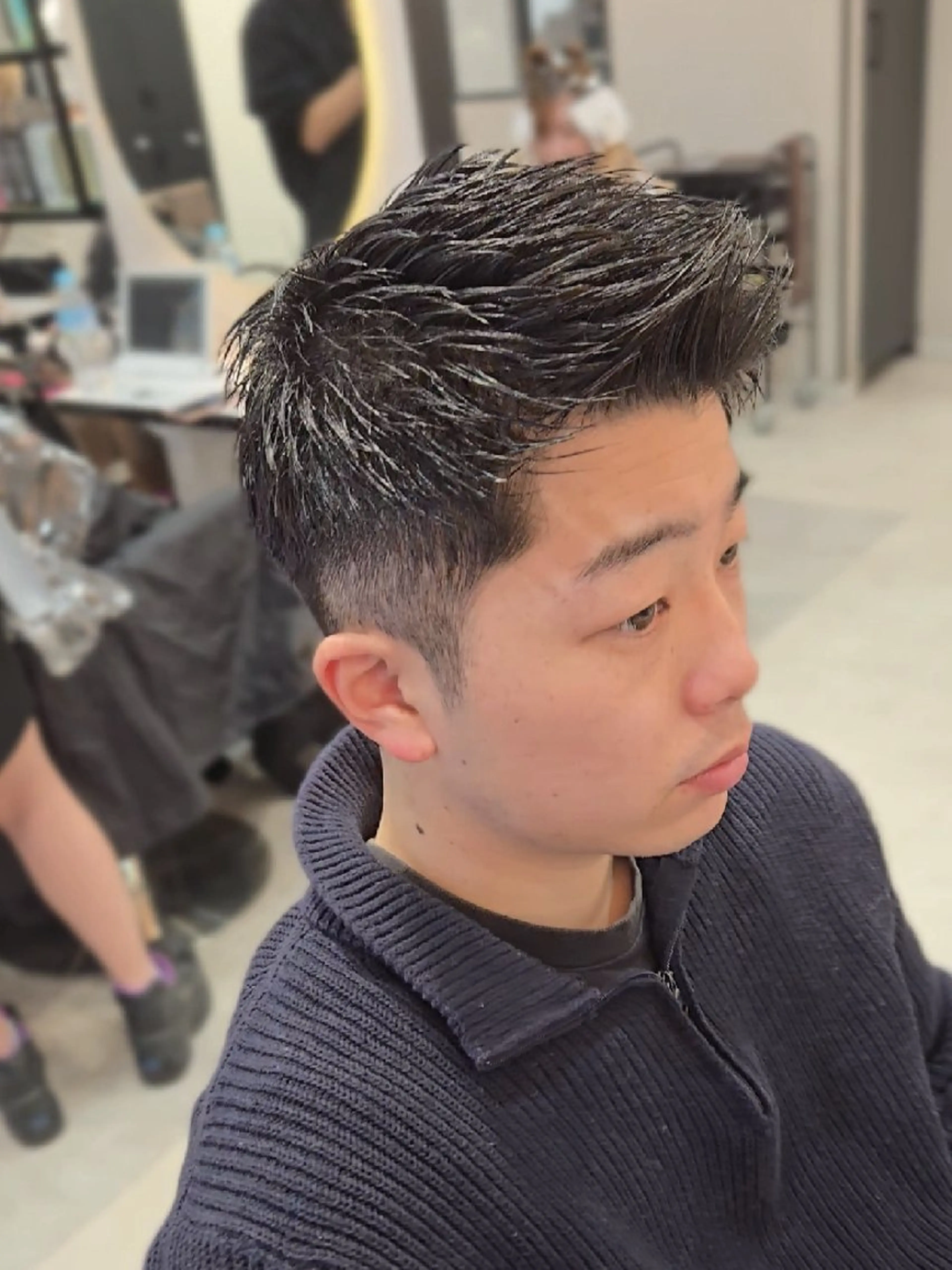 メンズ ショート メンズメッシュ カット ヘアセット Lapis 名古屋駅前店所属・LEN名古屋/パーマ メンズ特化美容師のヘアスタイル