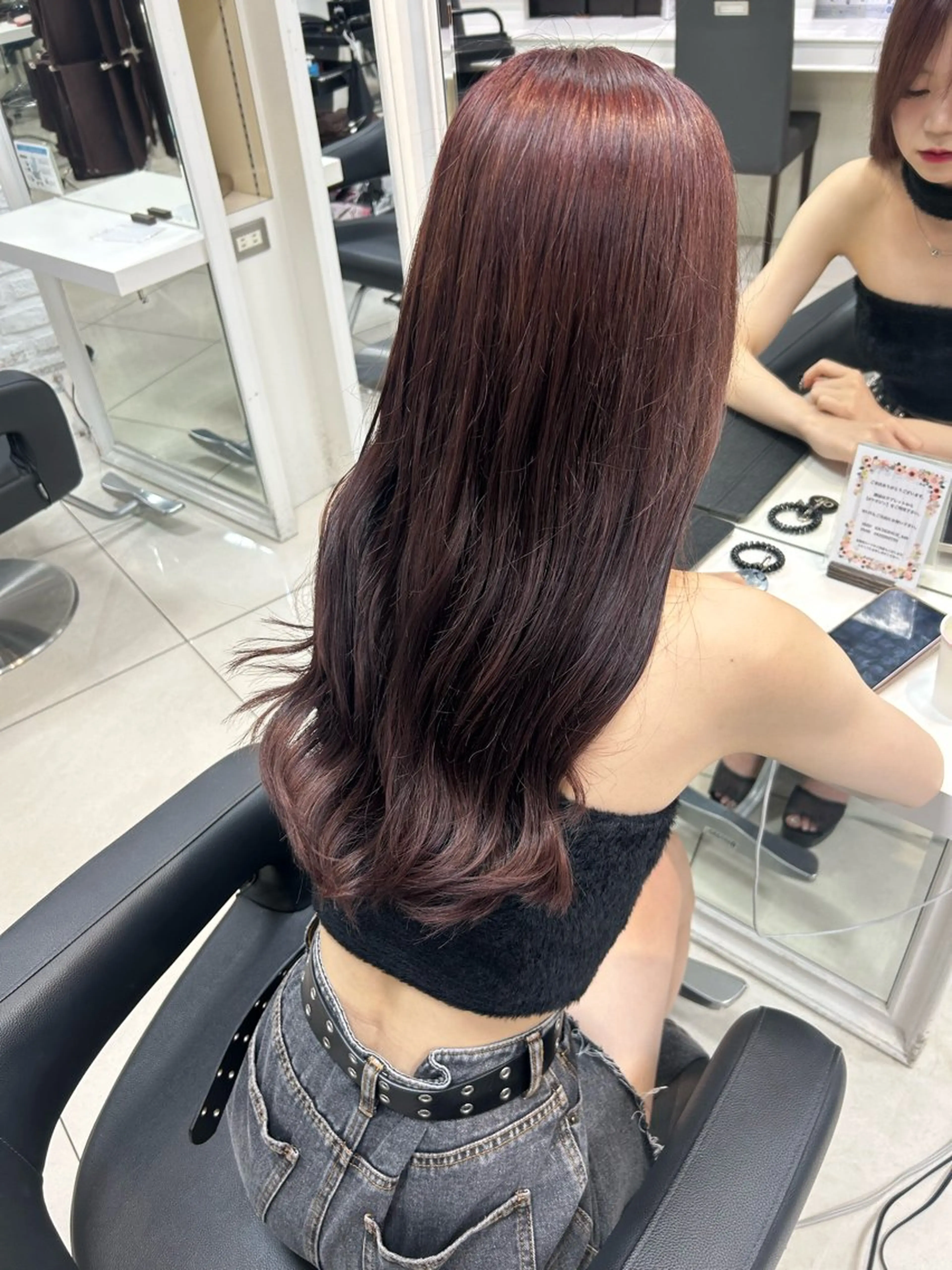 ロング ヘアカラー 【メンズ縮毛矯正/ 艶カラー】美涼🎀のヘアスタイル