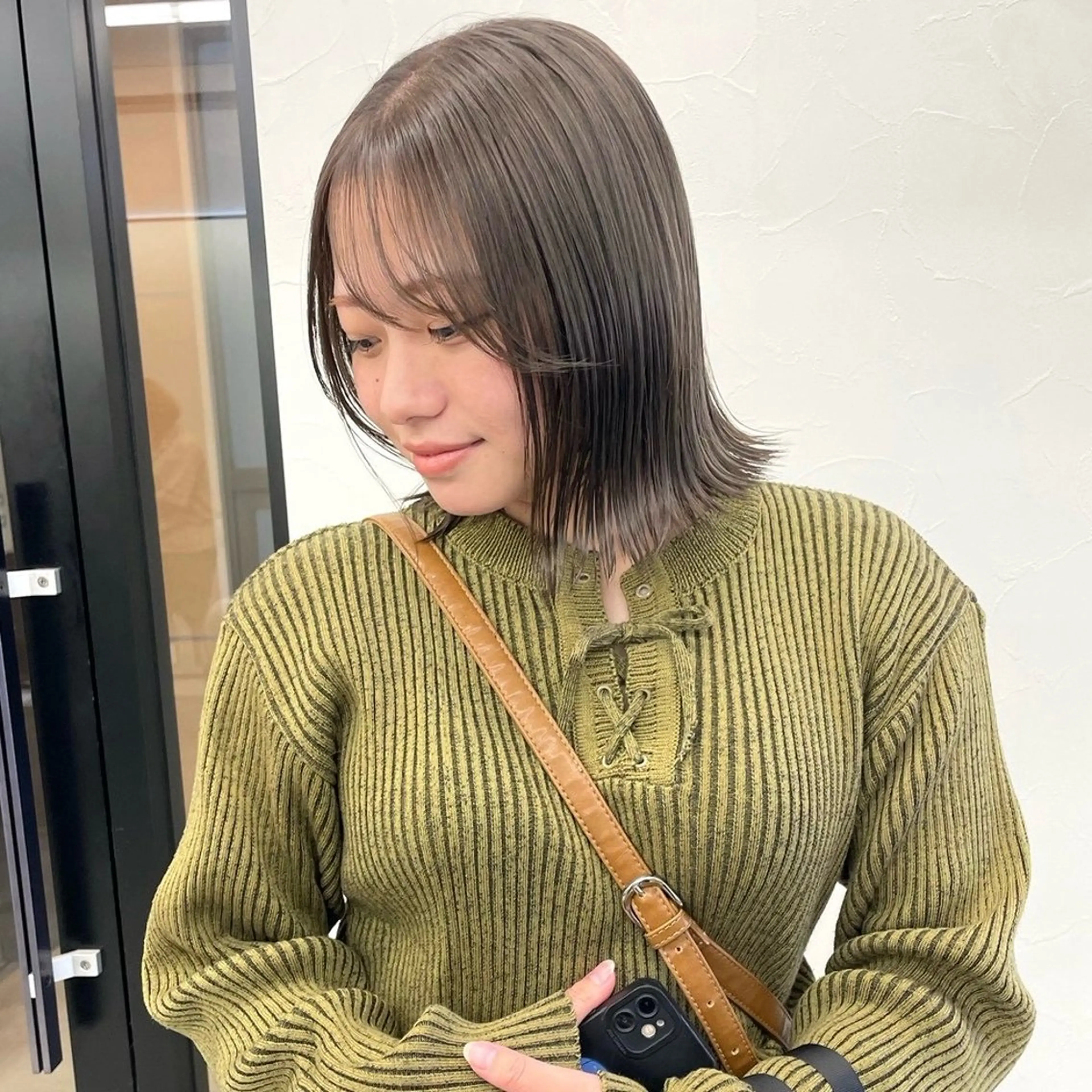 ミディアム カット トリートメント 🌙ボブ特化×透明感 カラー リナ🌙のヘアスタイル